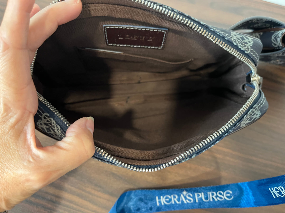 Loewe Belt Bag Jacquard Anagrama Azul Marino · tres en Uno
