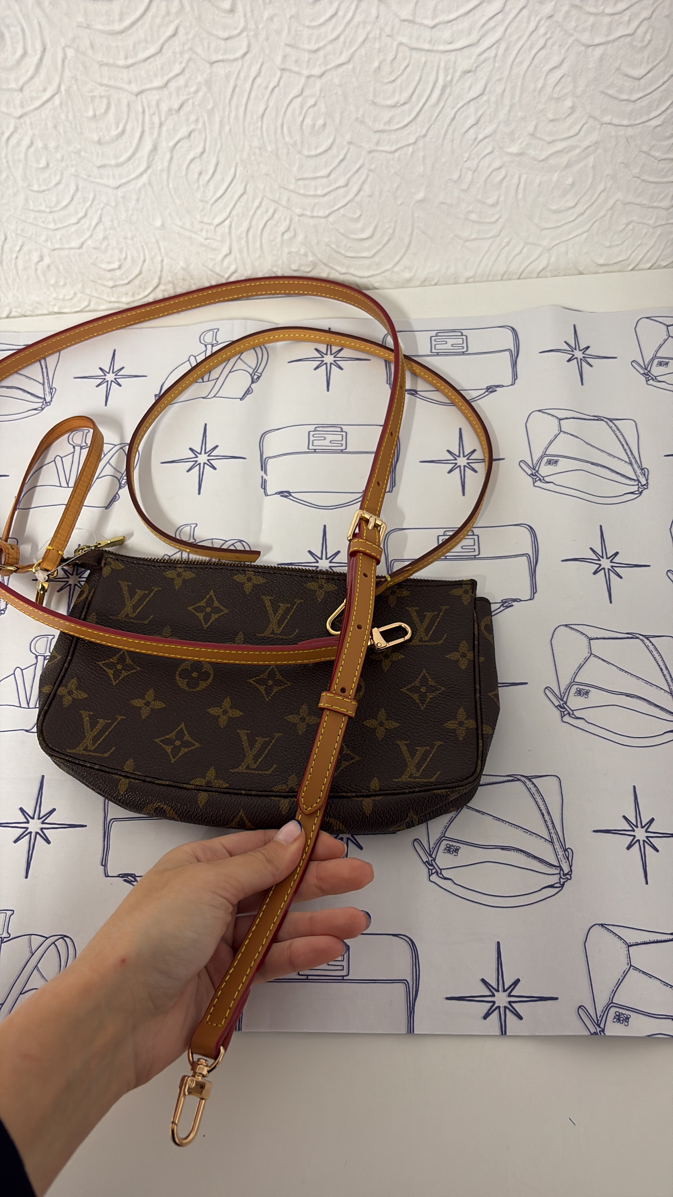 Louis Vuitton Pochette Accessoires con bandolera extra