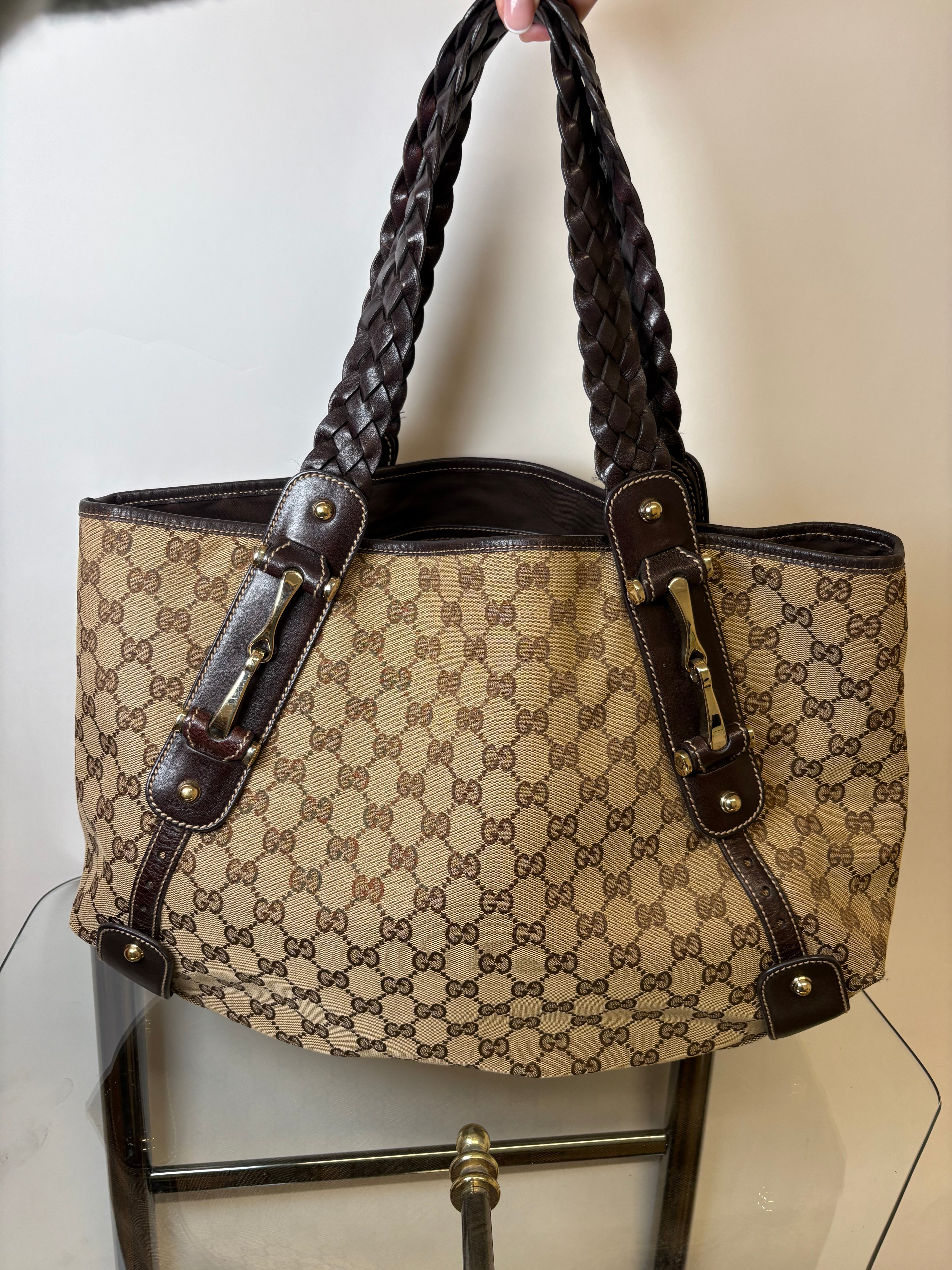 Gucci pelham gg canvas marron chocolate grande