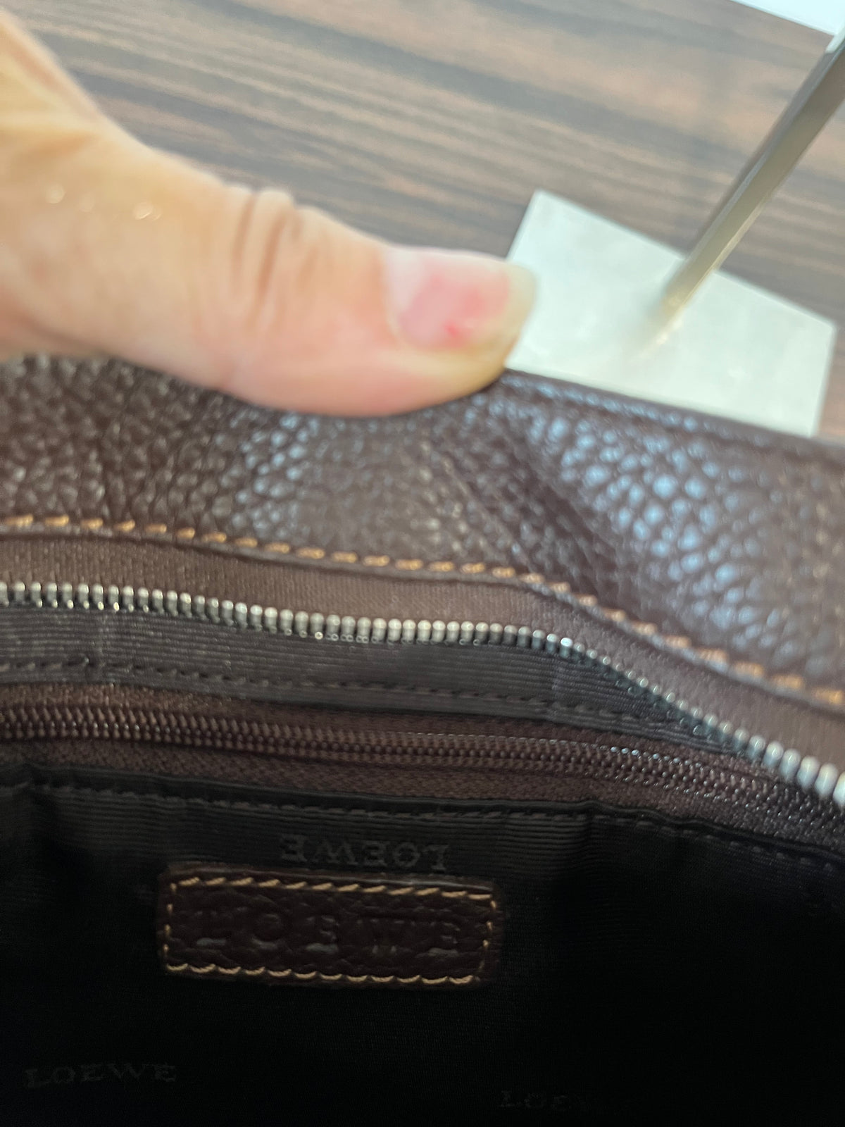 Loewe Senda Bandolera Piel Marrón Burdeos con Hebilla