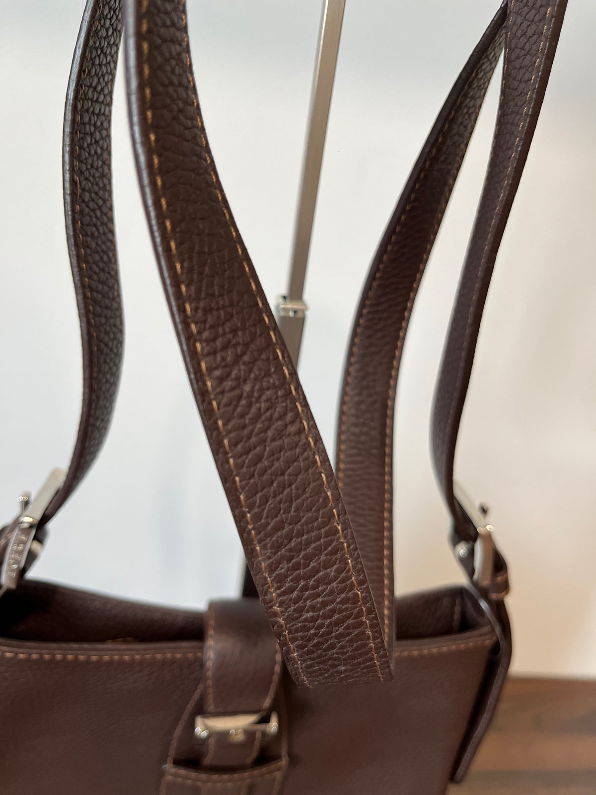 Loewe Senda Bandolera Piel Marrón Burdeos con Hebilla