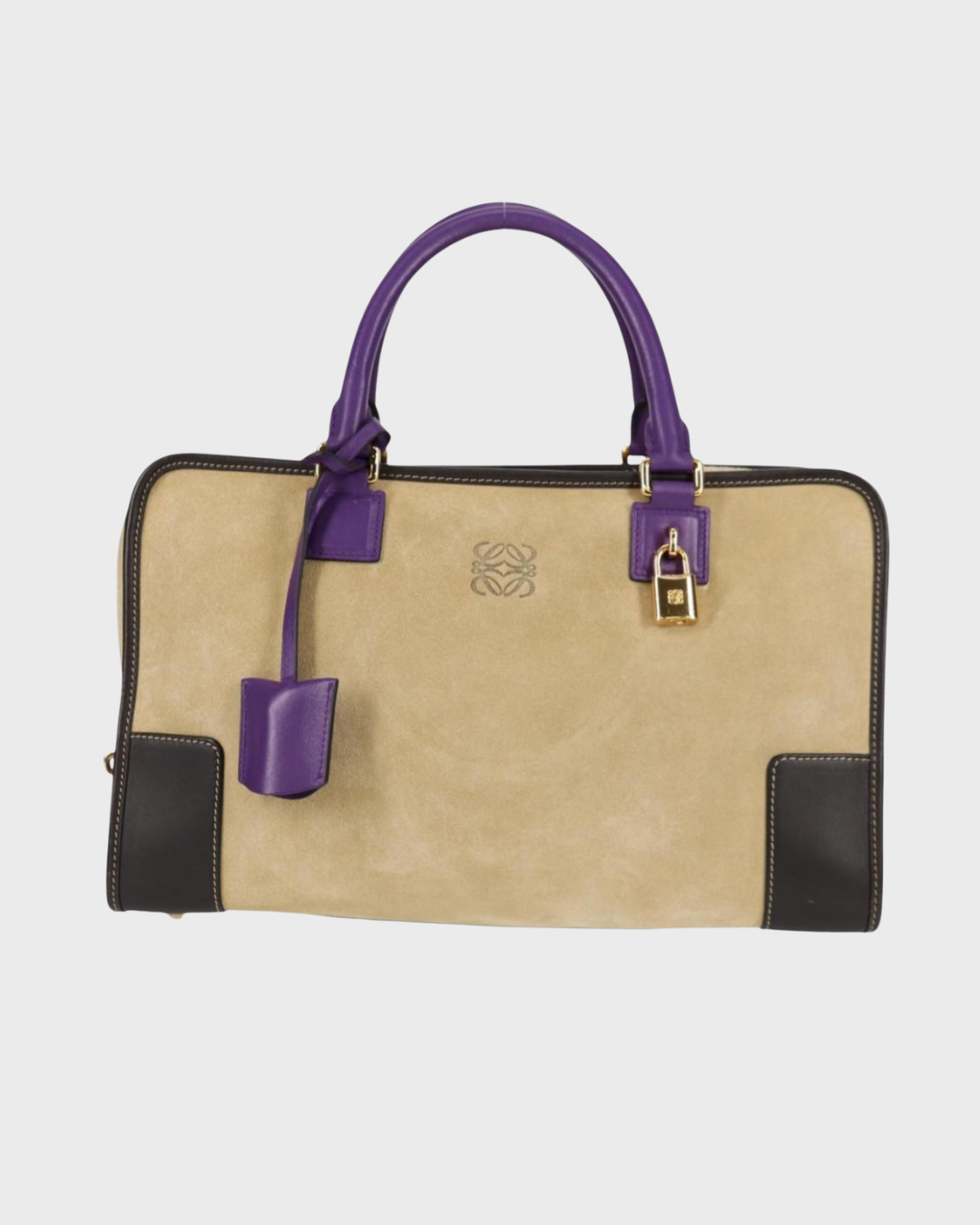 Loewe Amazona edición especial en ante tricolor marrón y morado
