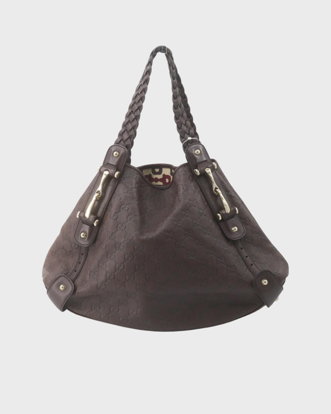 Gucci Pelham Guccissima Marrón Oscuro Piel