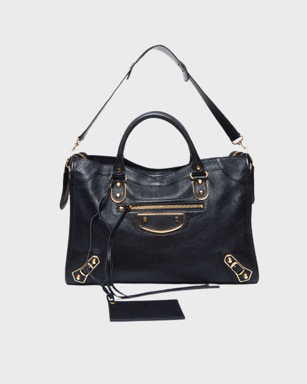 Balenciaga Classic City Mediano en negro con herrajes dorados
