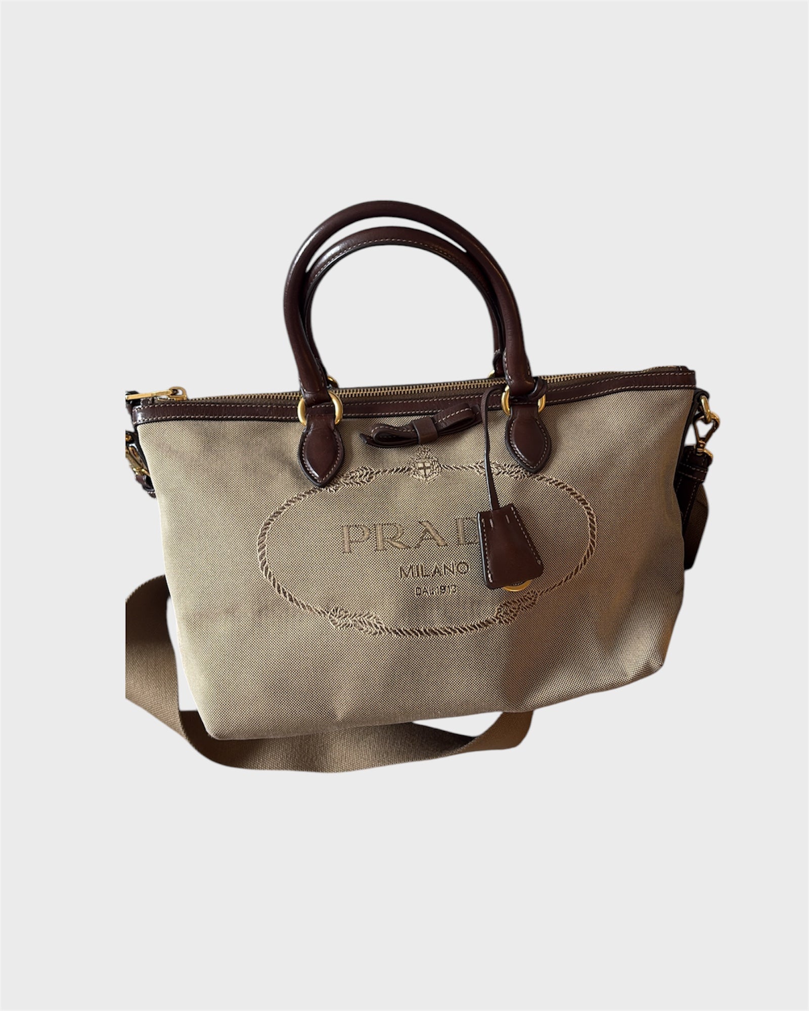 Prada jacquard vintage con bandolera