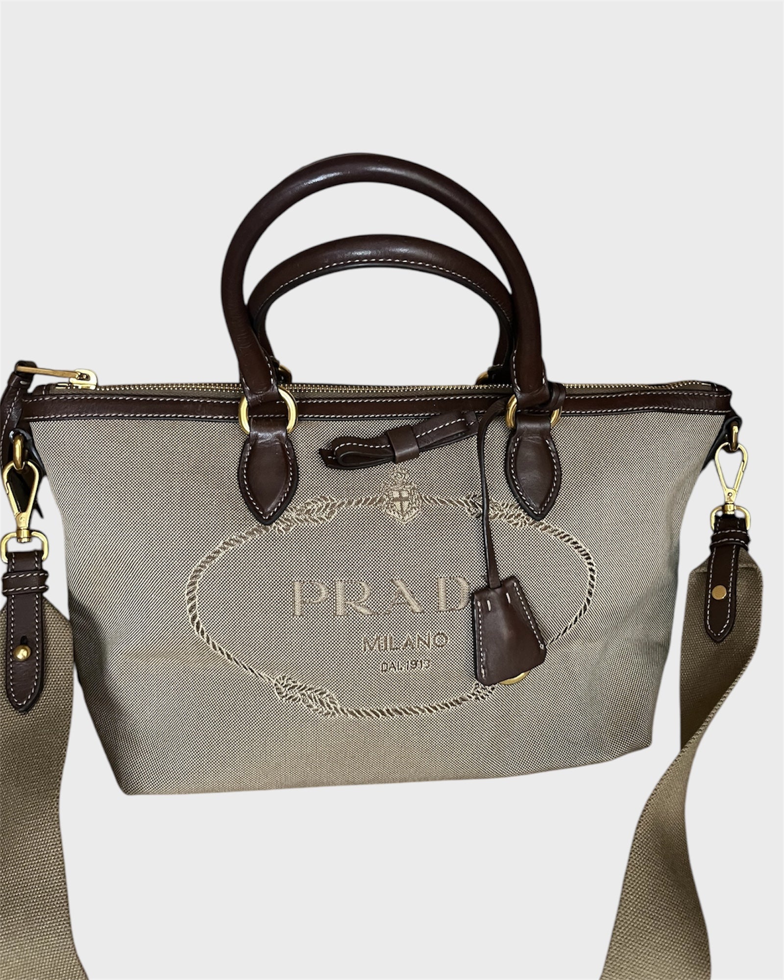 Prada jacquard vintage con bandolera