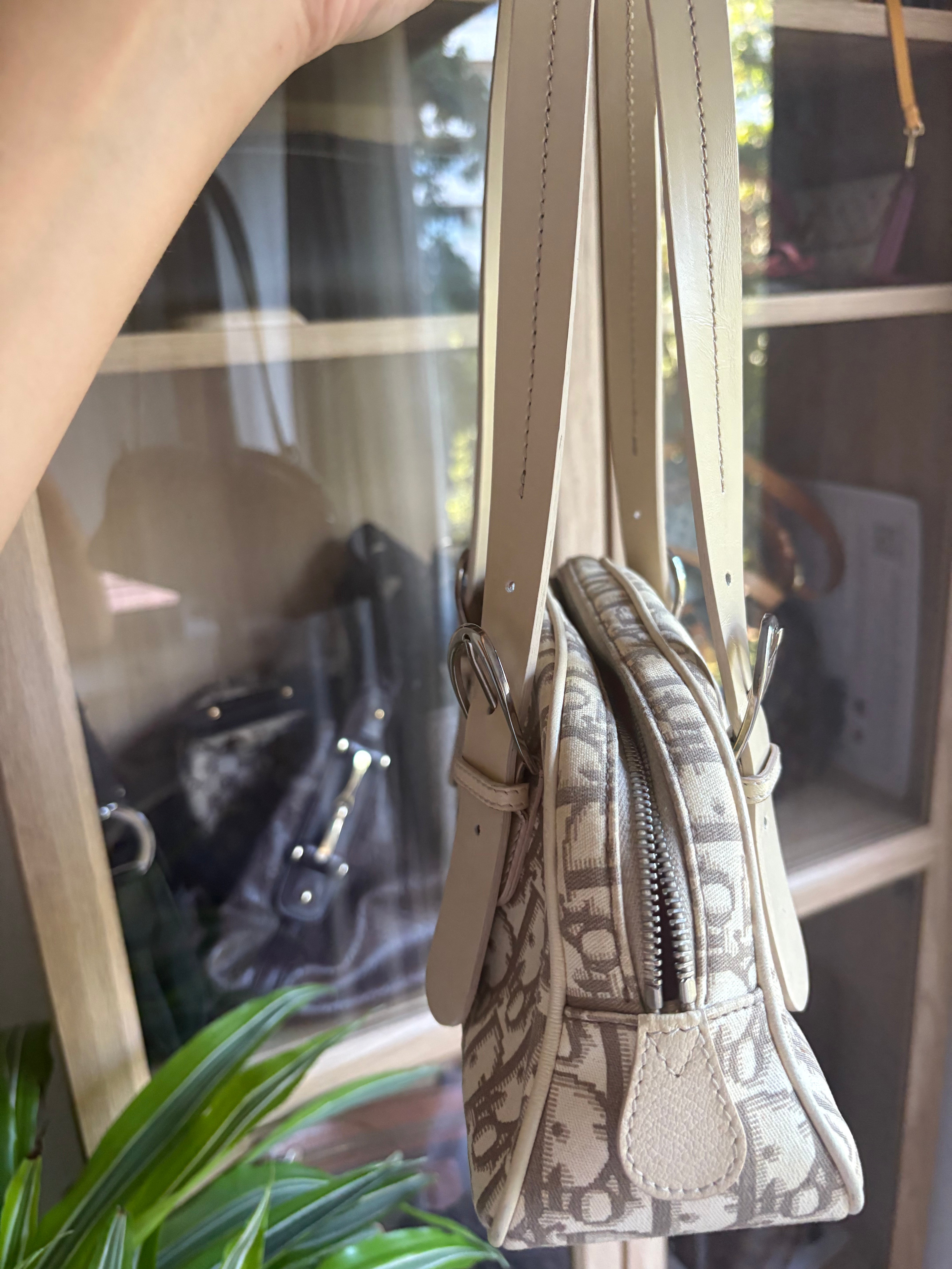 Bolso Dior Trotter Floral Canvas Beige