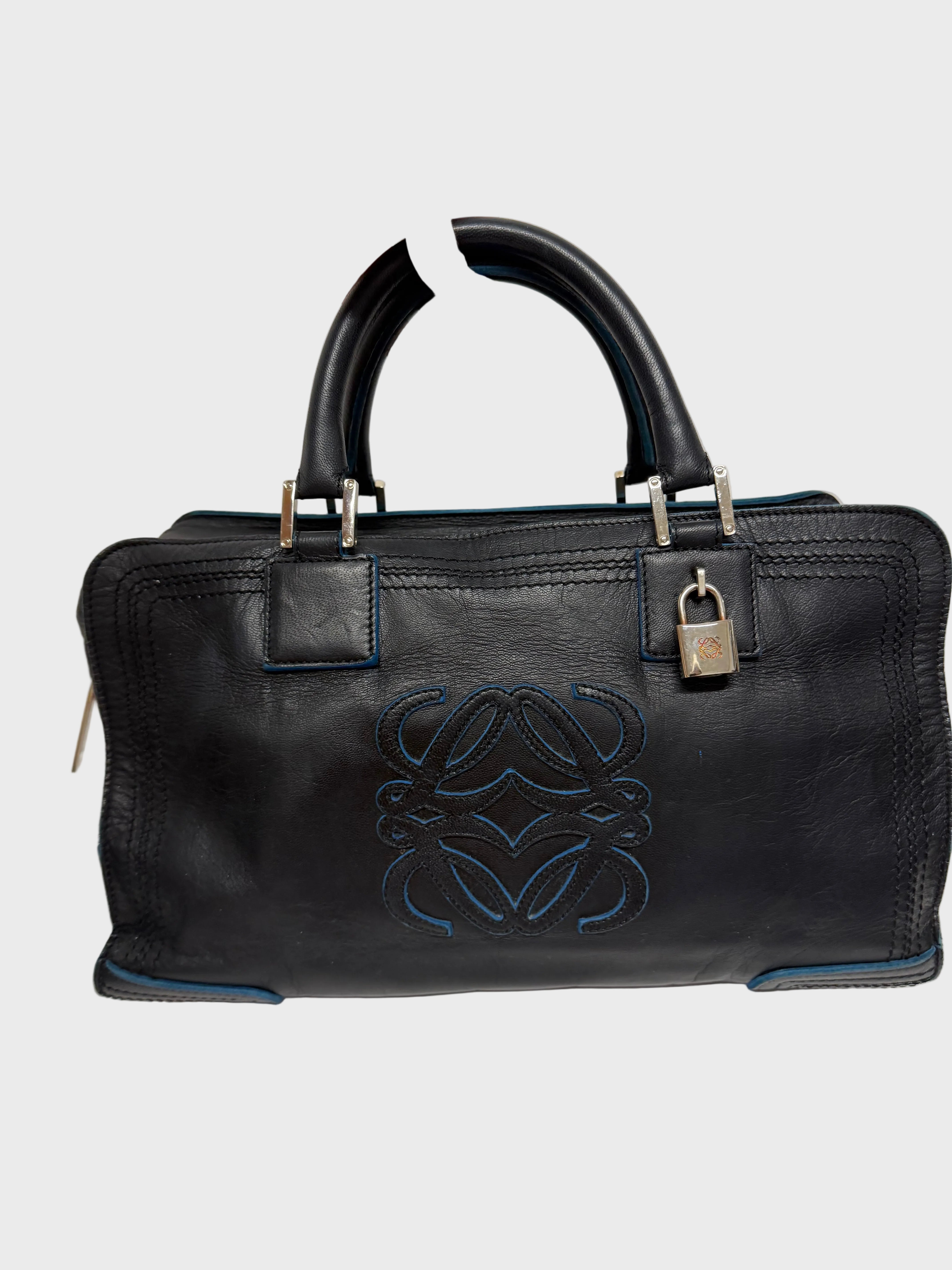 Loewe Amazona 36 Piel Negra y edición especial azul