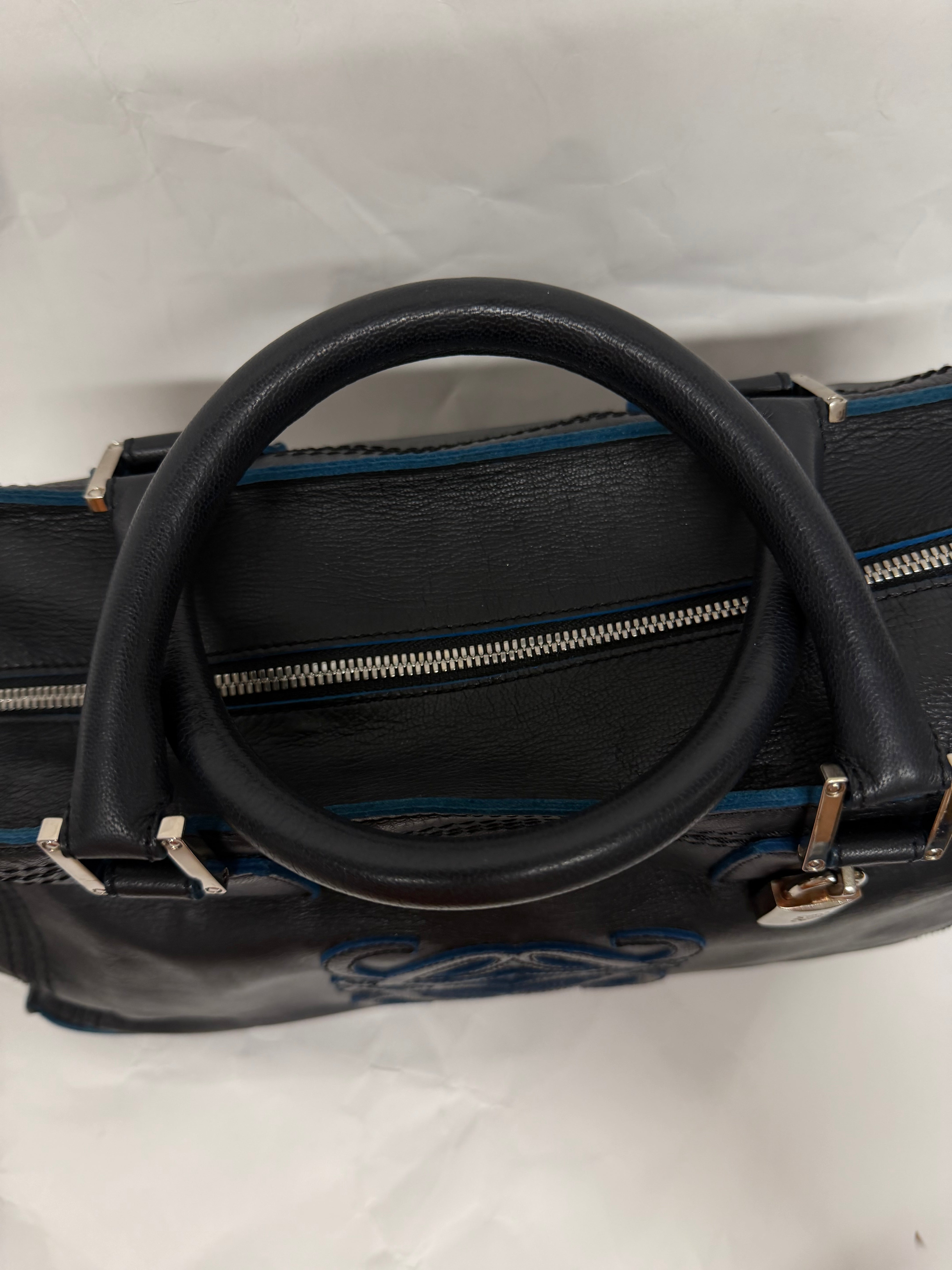 Loewe Amazona 36 Piel Negra y edición especial azul
