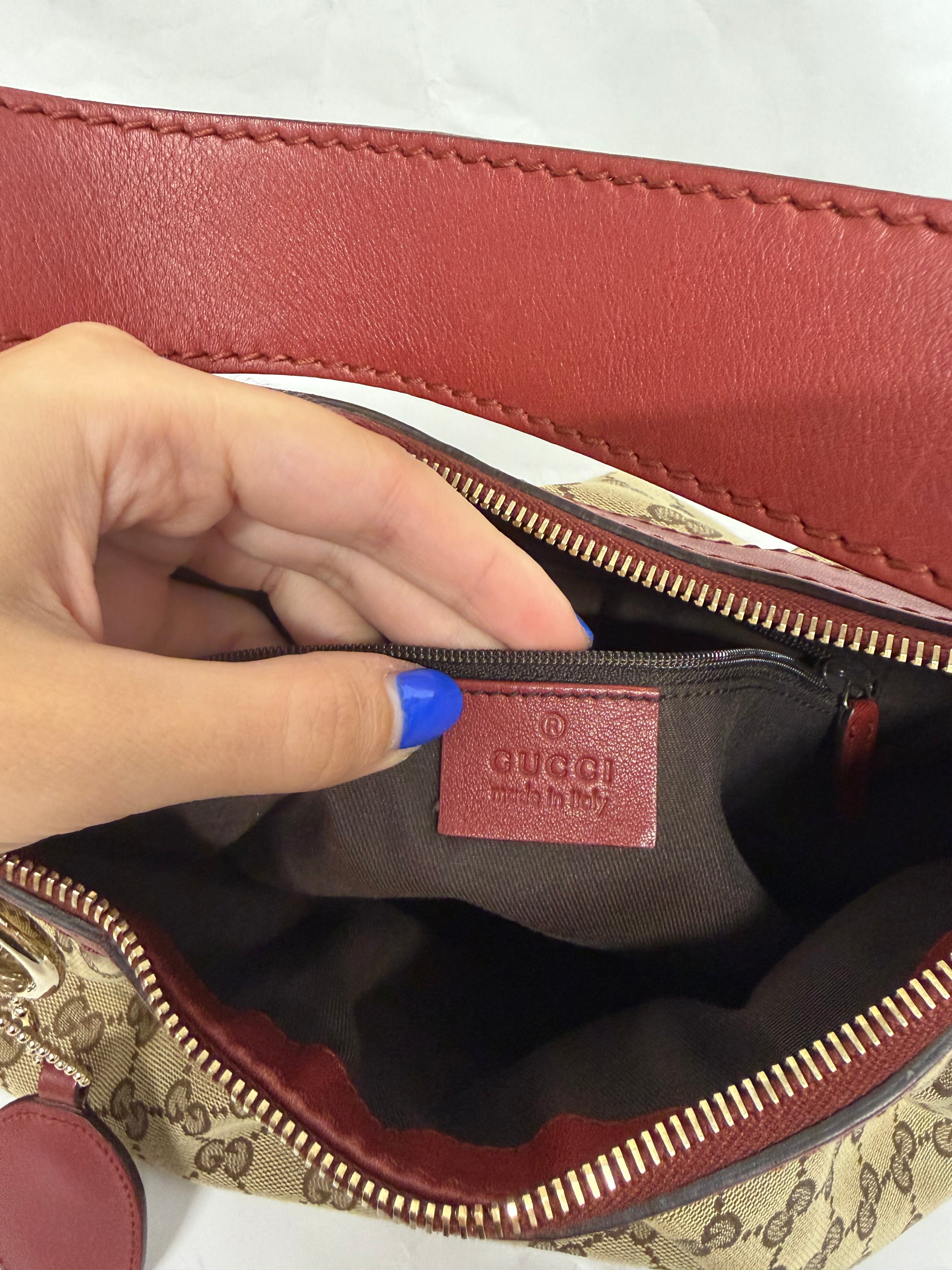 Gucci Sukey GG Canvas Shoulder Bag | Cuero Rojo