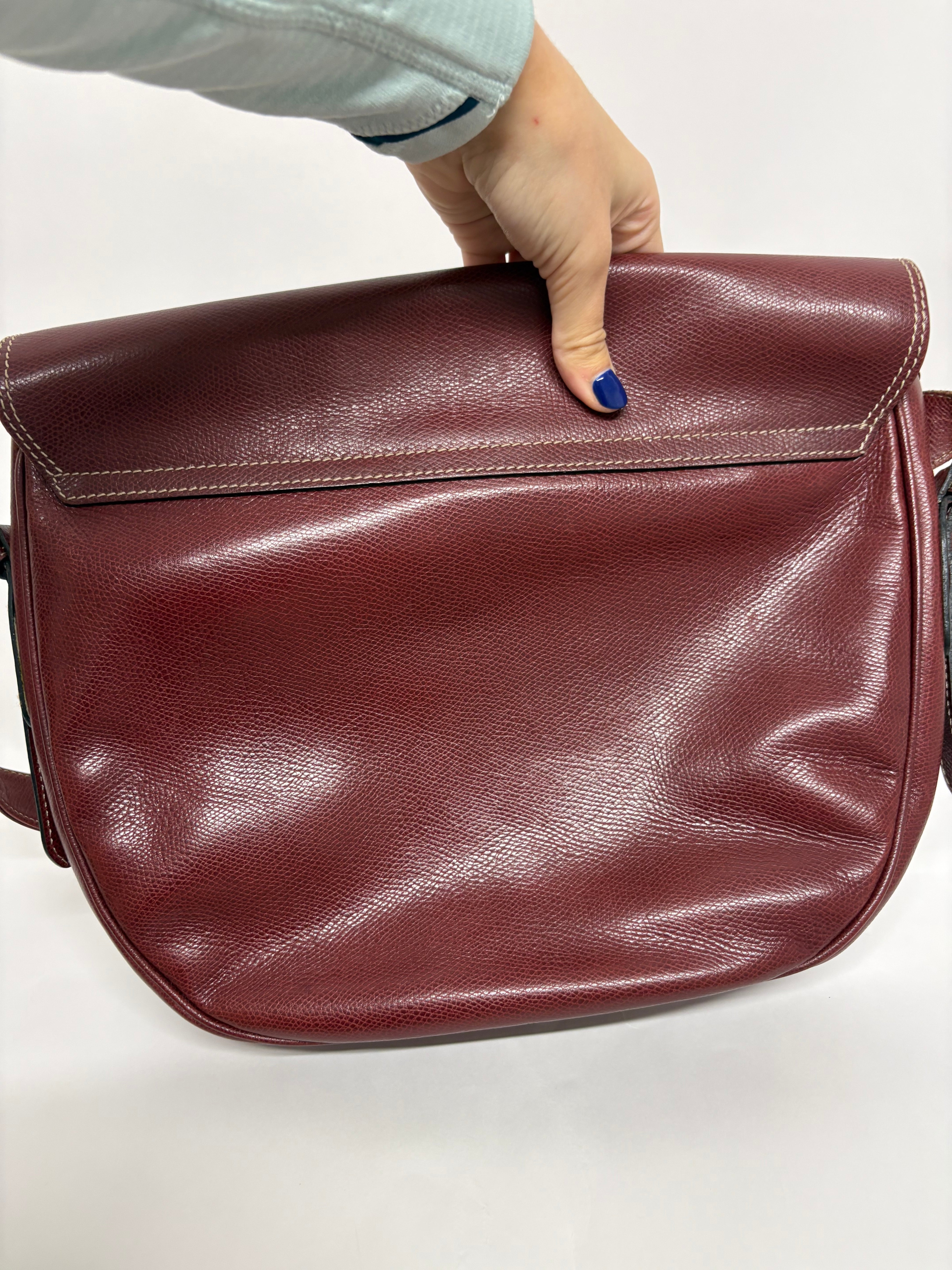 Loewe bandolera burdeos grande vintage