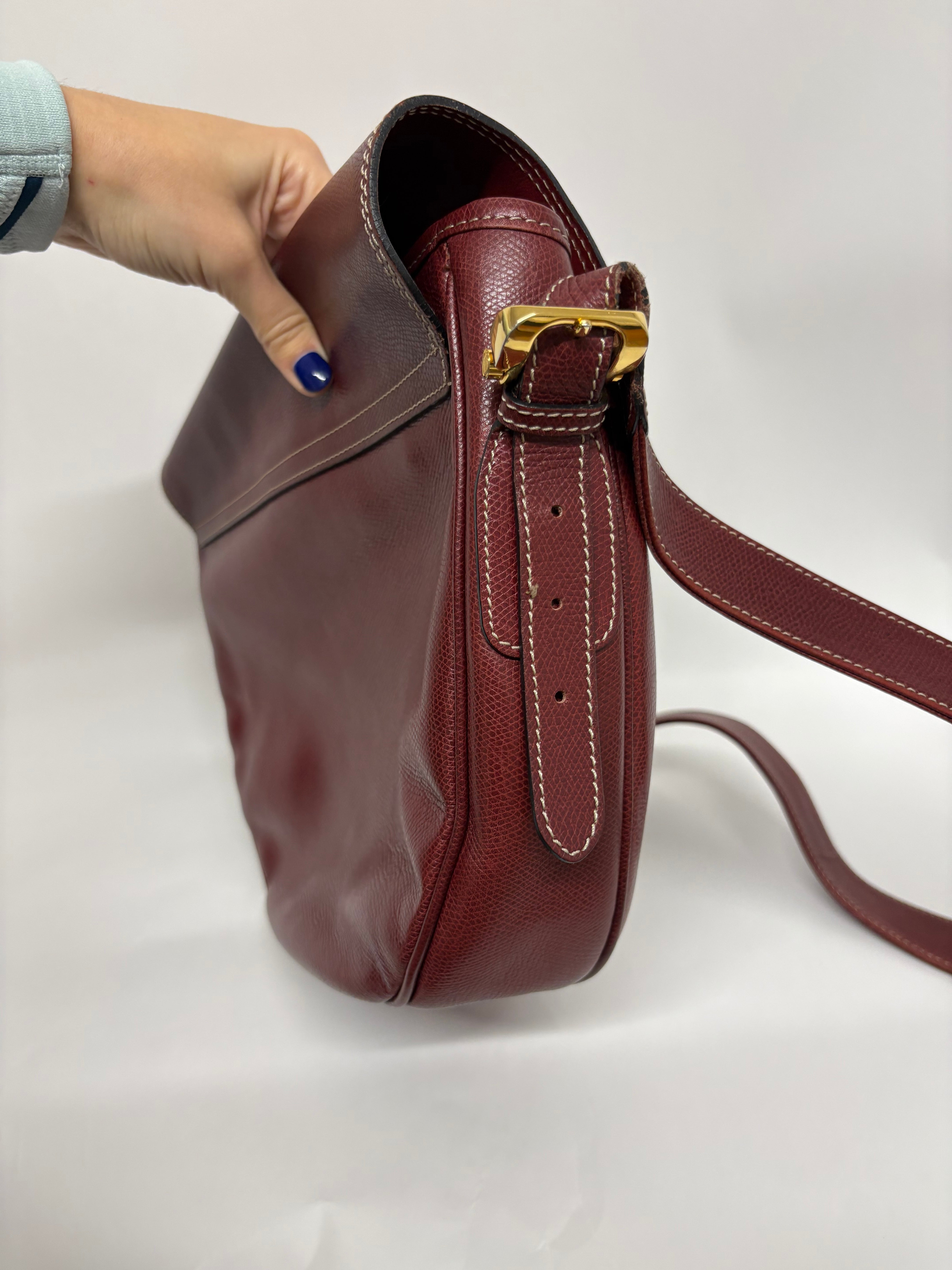 Loewe bandolera burdeos grande vintage