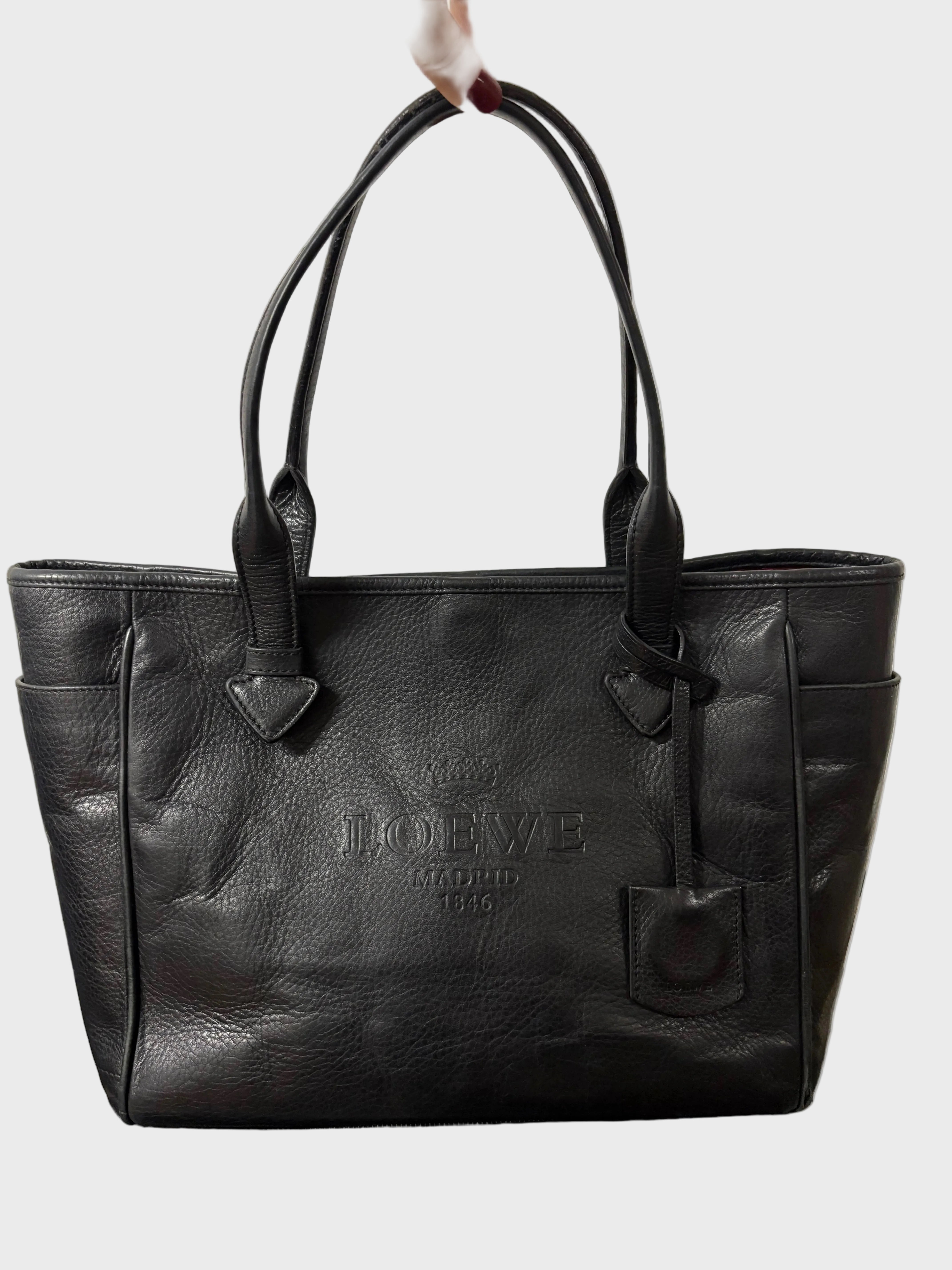 Loewe heritage tote negra vintage