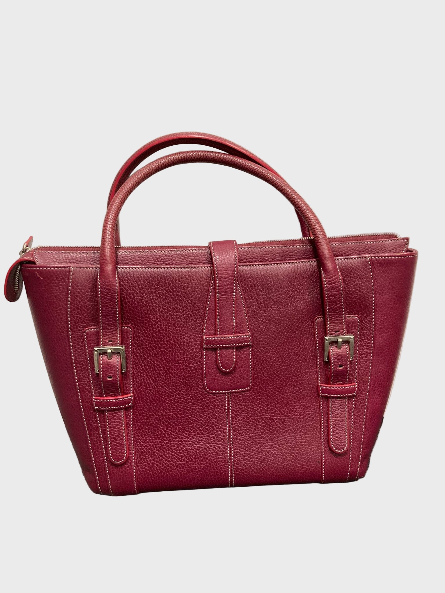Loewe Logo Tote en piel burdeos