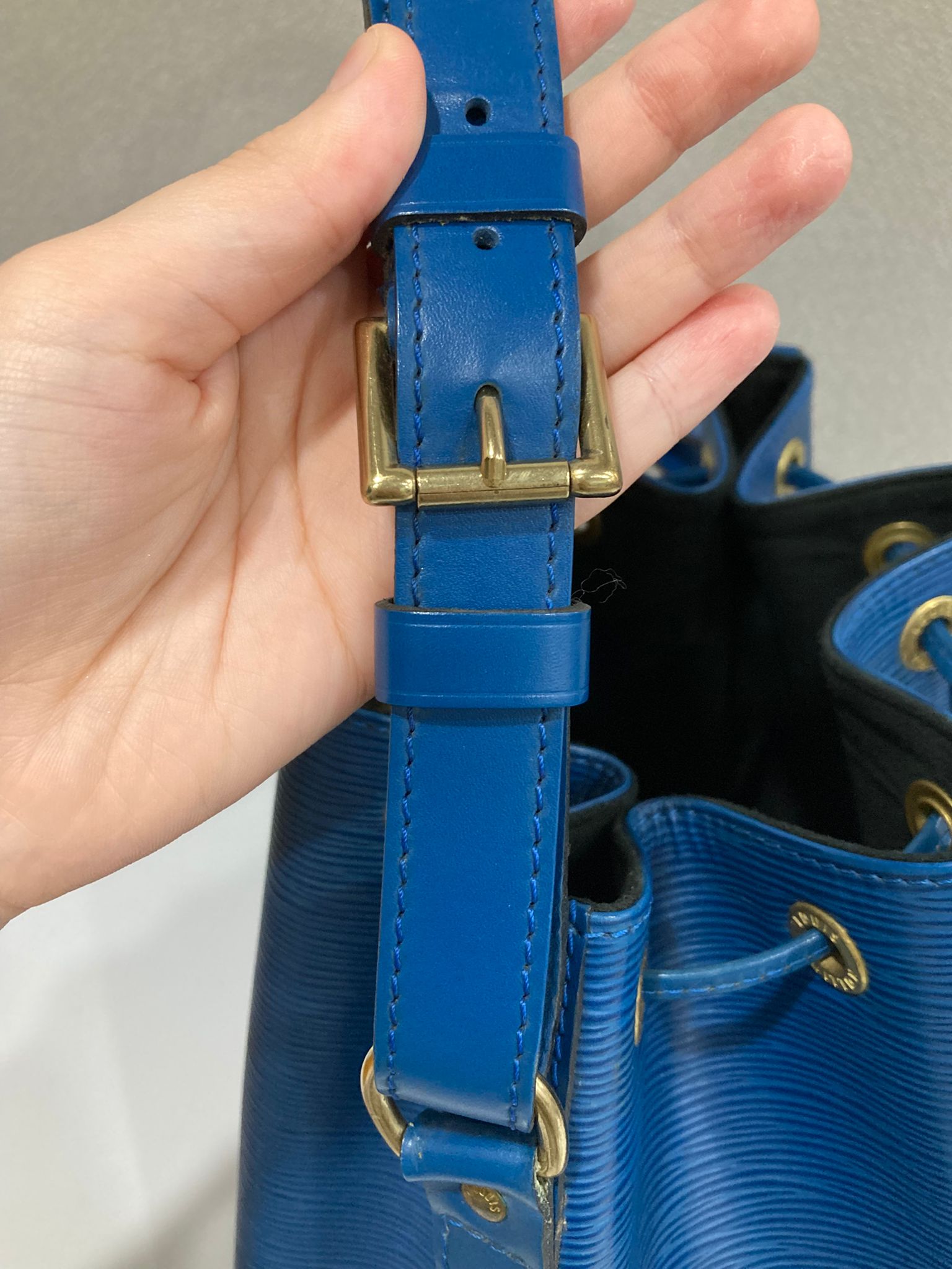 Louis Vuitton Petit Noé Epi Azul