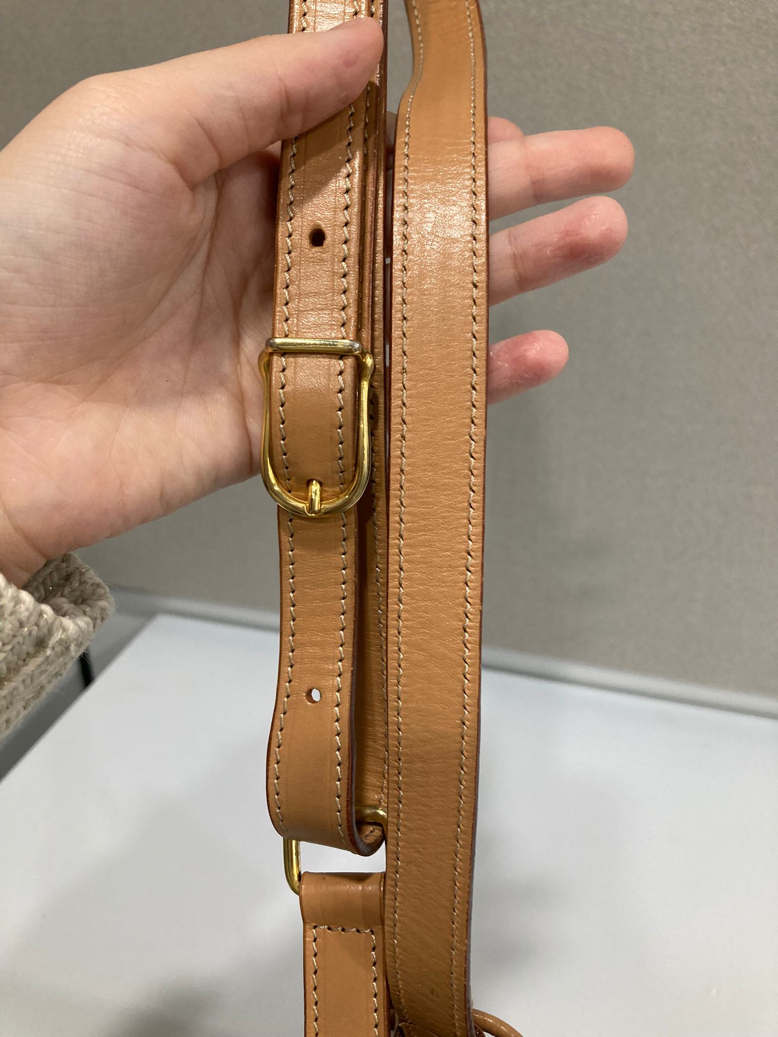 Céline bucket vintage macadam marrón con piel natural