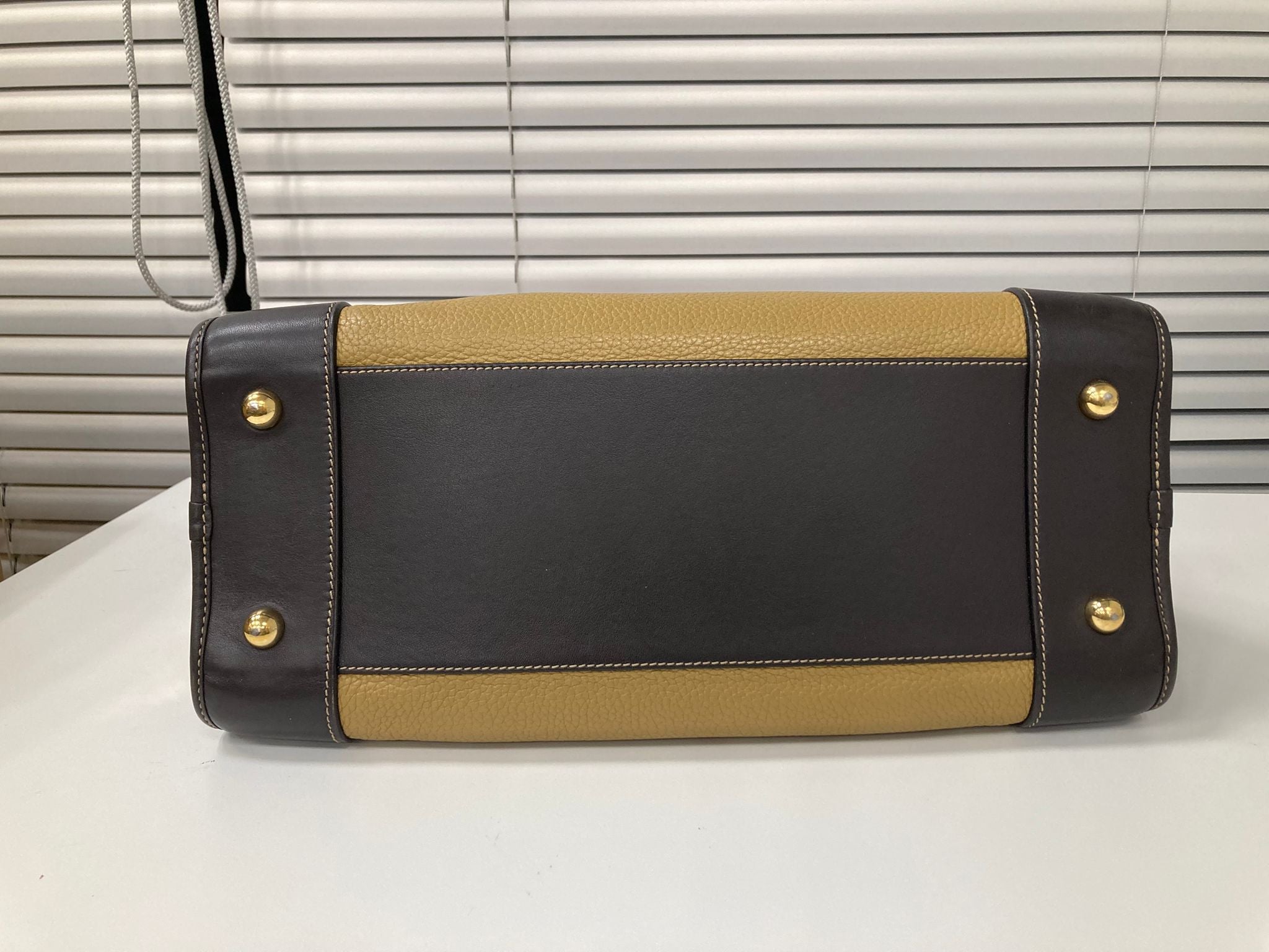 Loewe Amazona 36 edición especial ORO asas naranja charol – camel bicolor