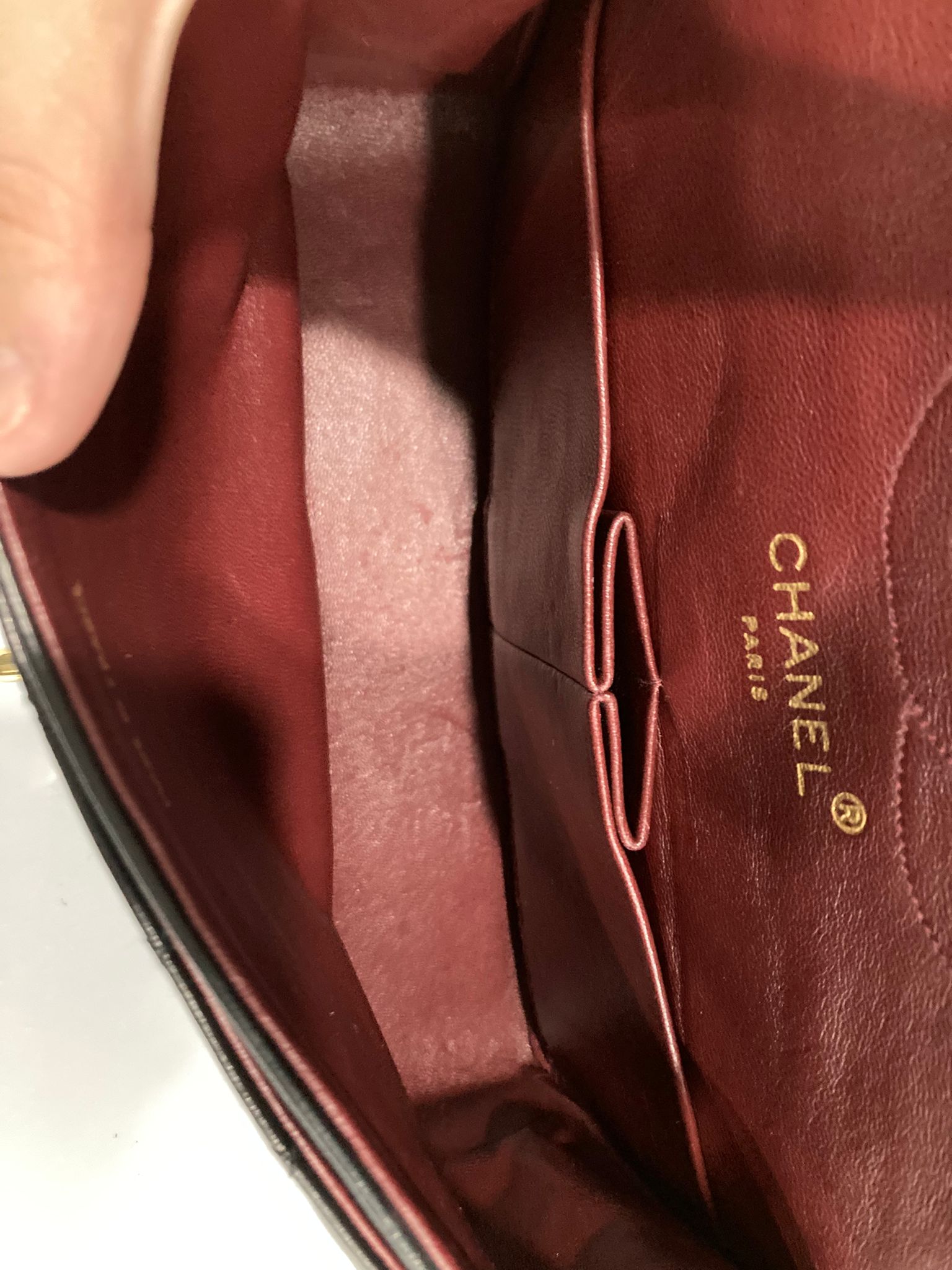 CHANEL Timeless 23 Double Flap  Lambskin negro · Herrajes dorados · Serie 1