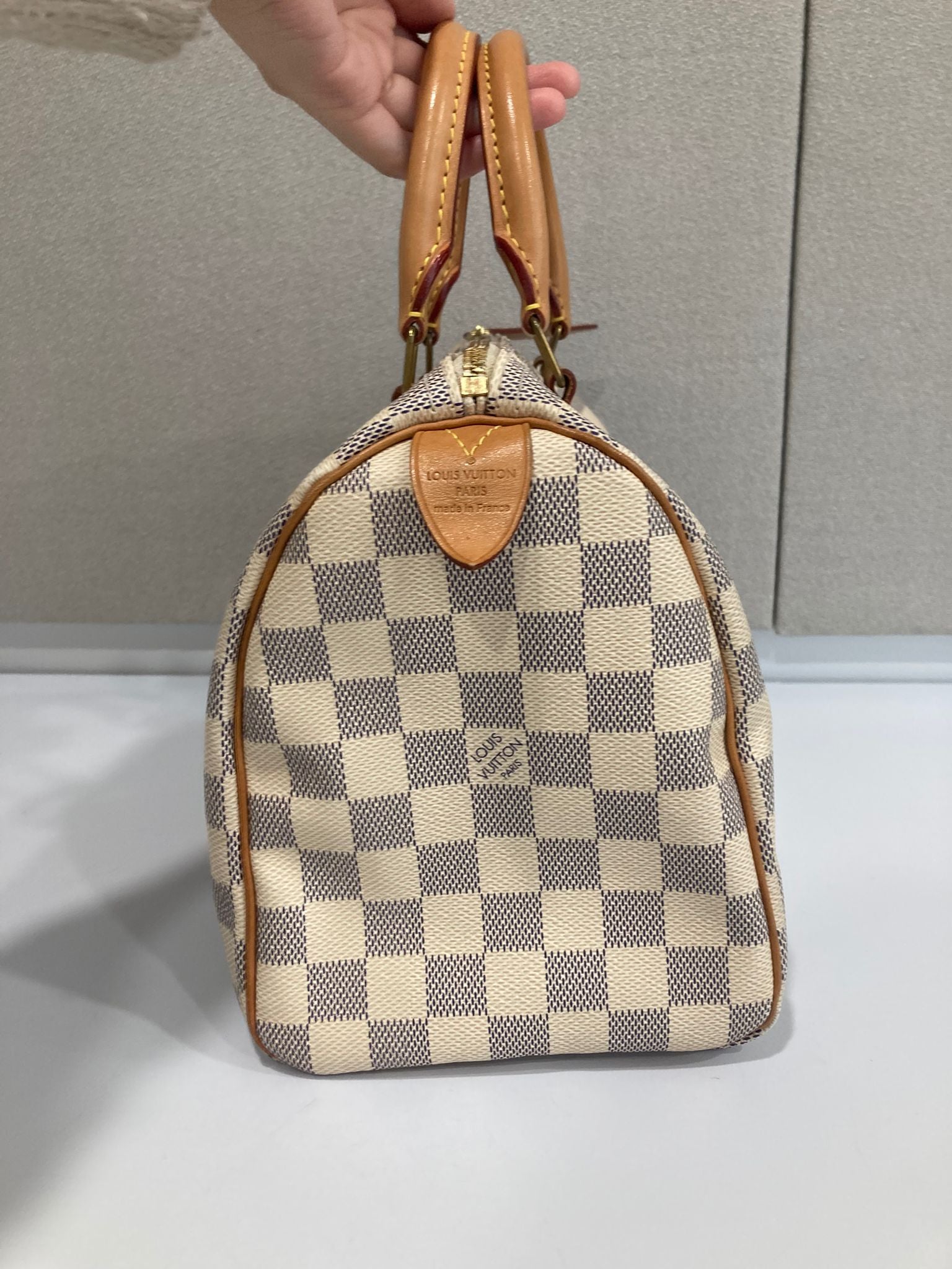 Louis Vuitton Speedy 25 Damier Azur con bandolera extra