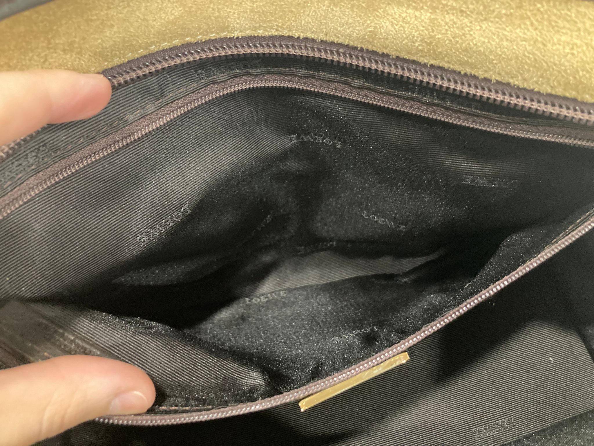 Loewe Amazona 26  Ante beige y piel marrón