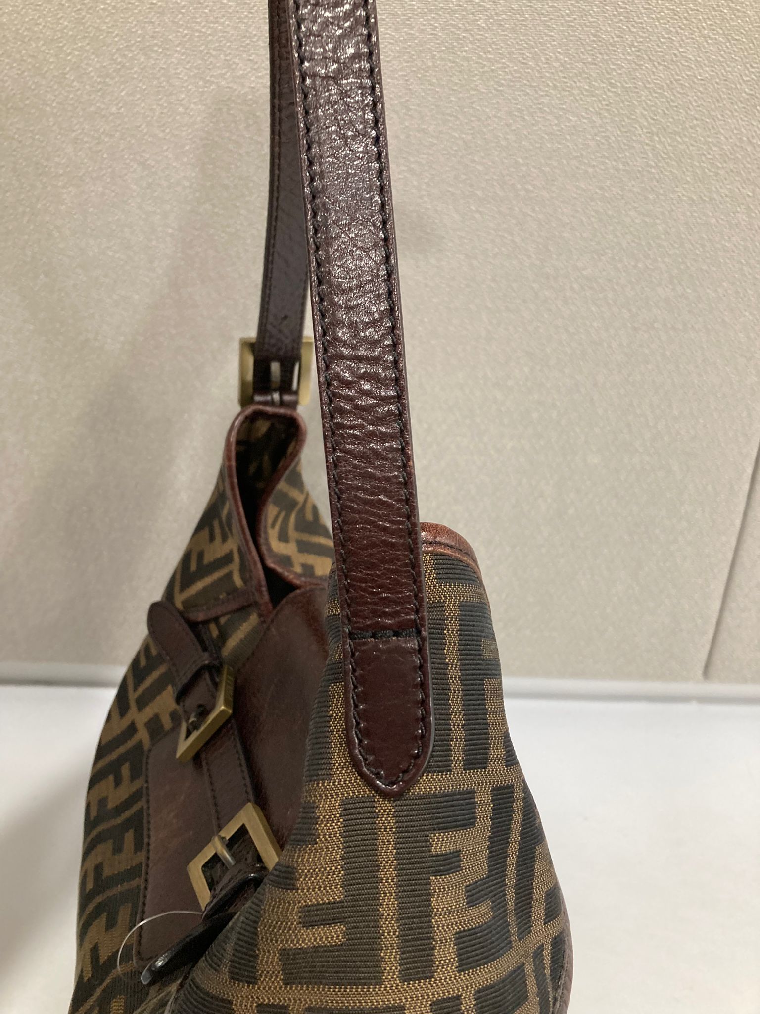 Fendi Zucca Hobo Shoulder Bag