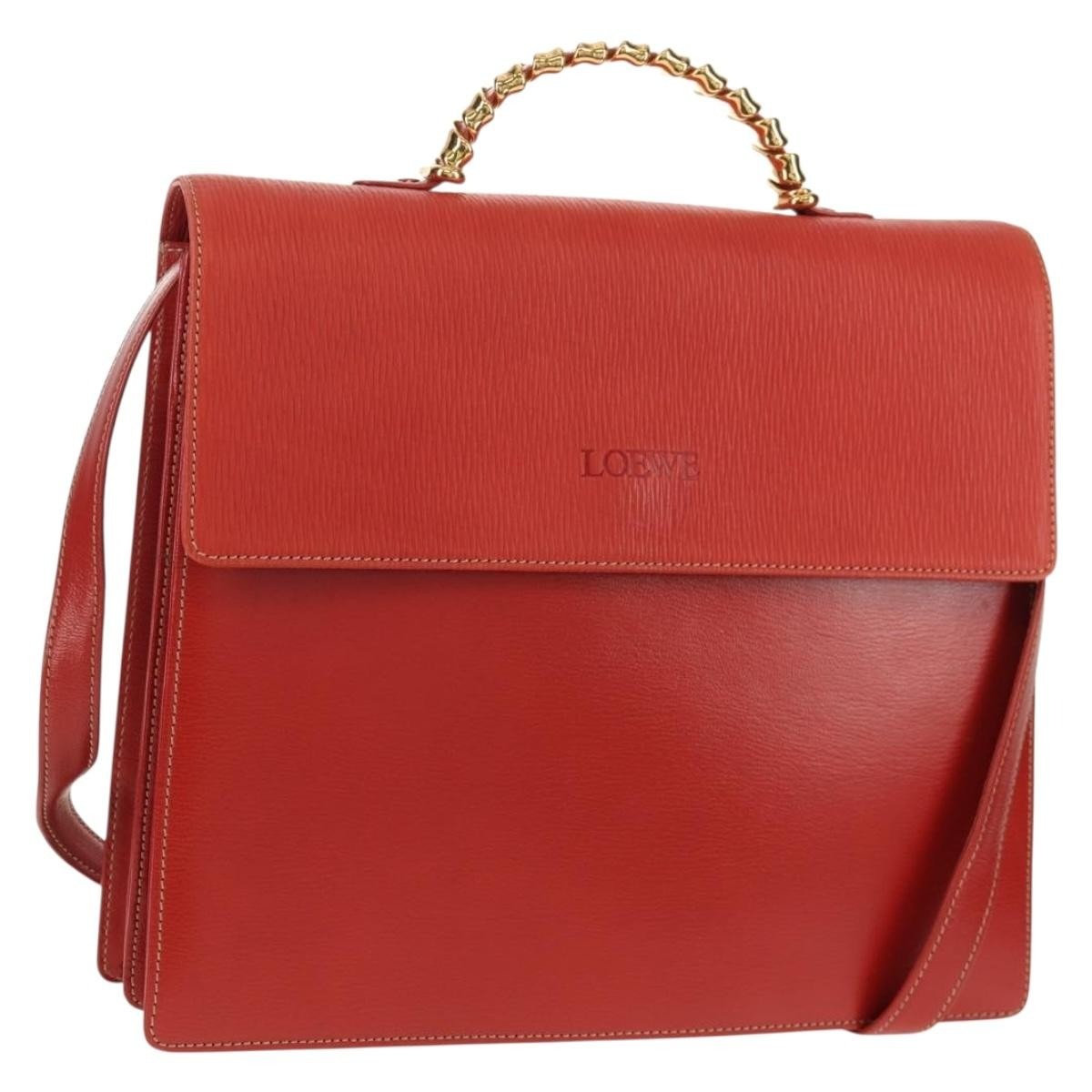 Loewe Vintage Velázquez Top Handle Piel Roja