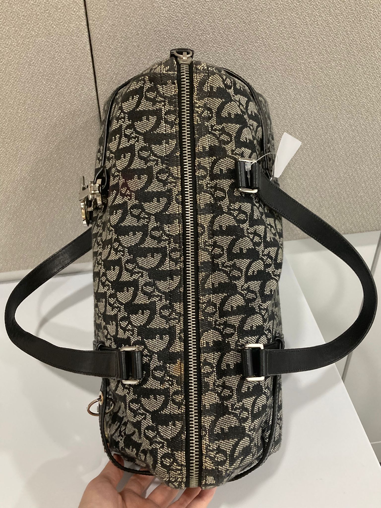 Christian Dior Trotter Boston Bag azul