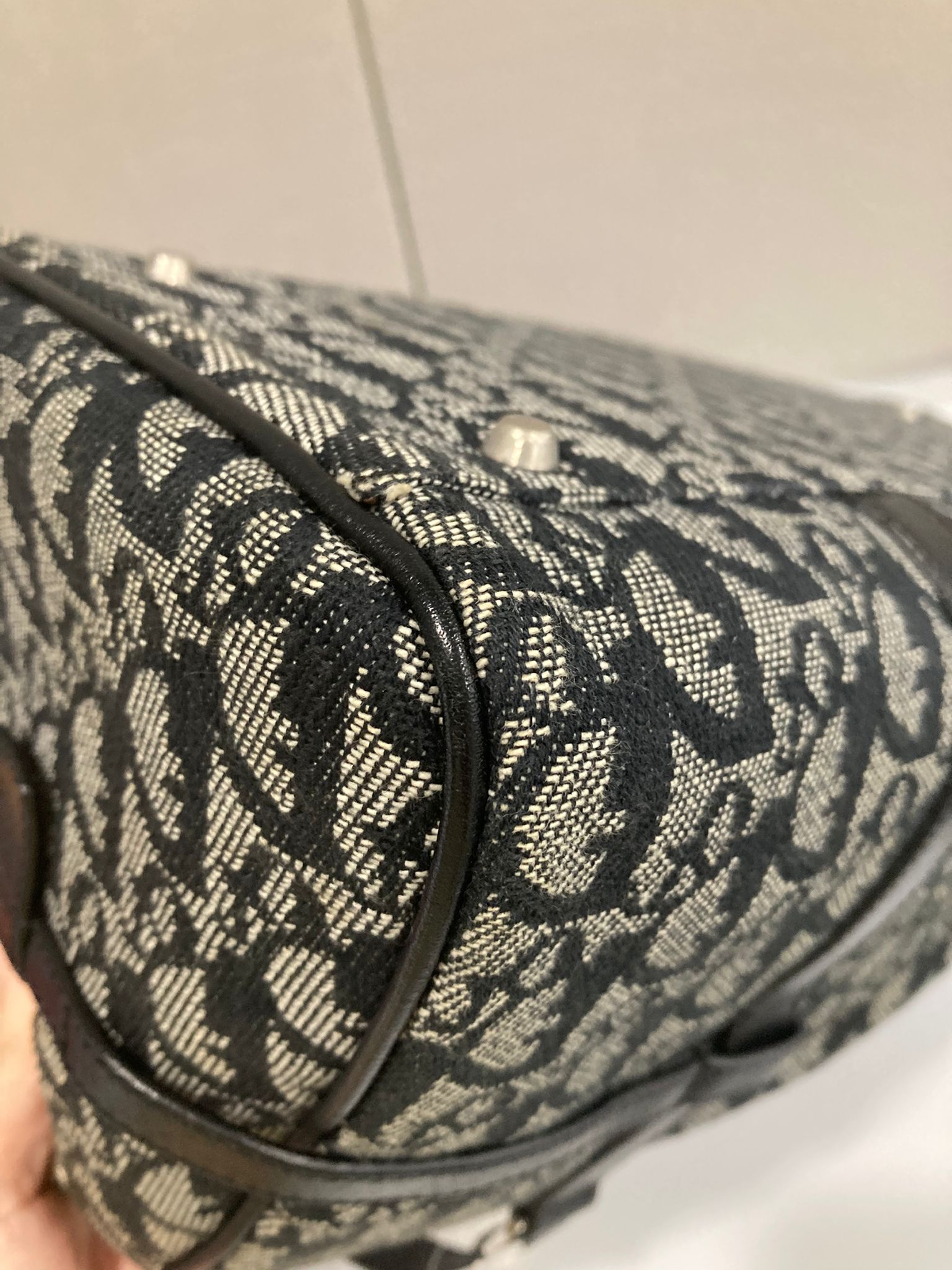 Christian Dior Trotter Boston Bag azul