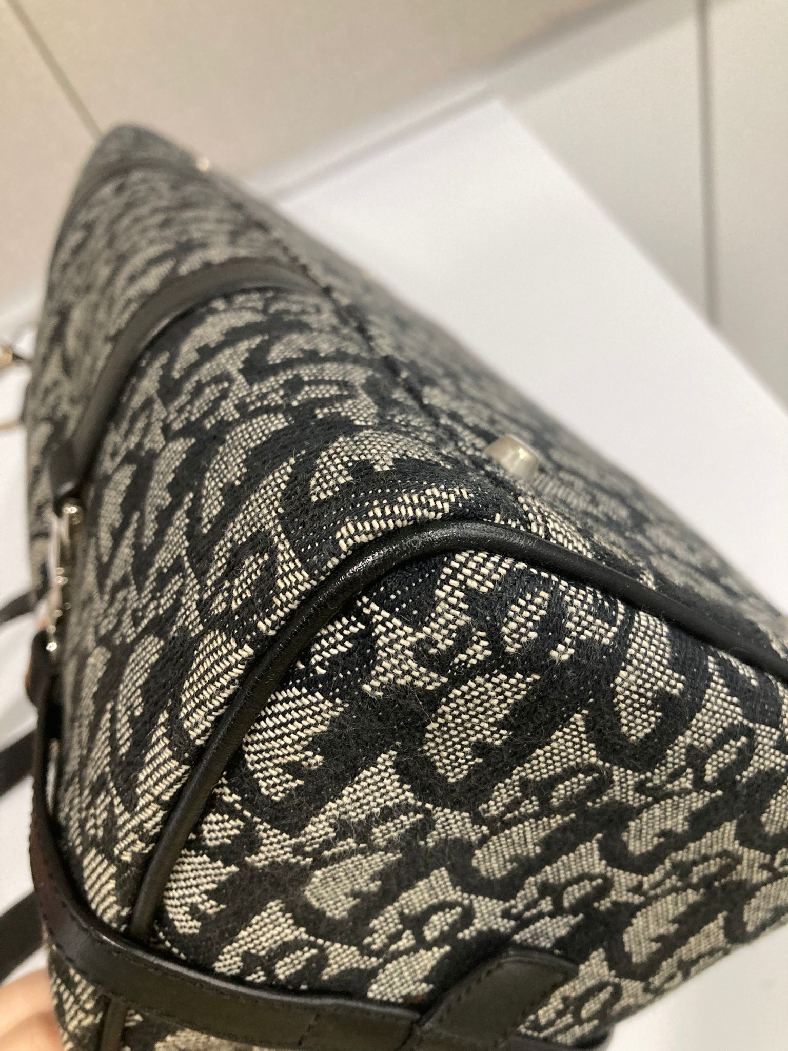 Christian Dior Trotter Boston Bag azul