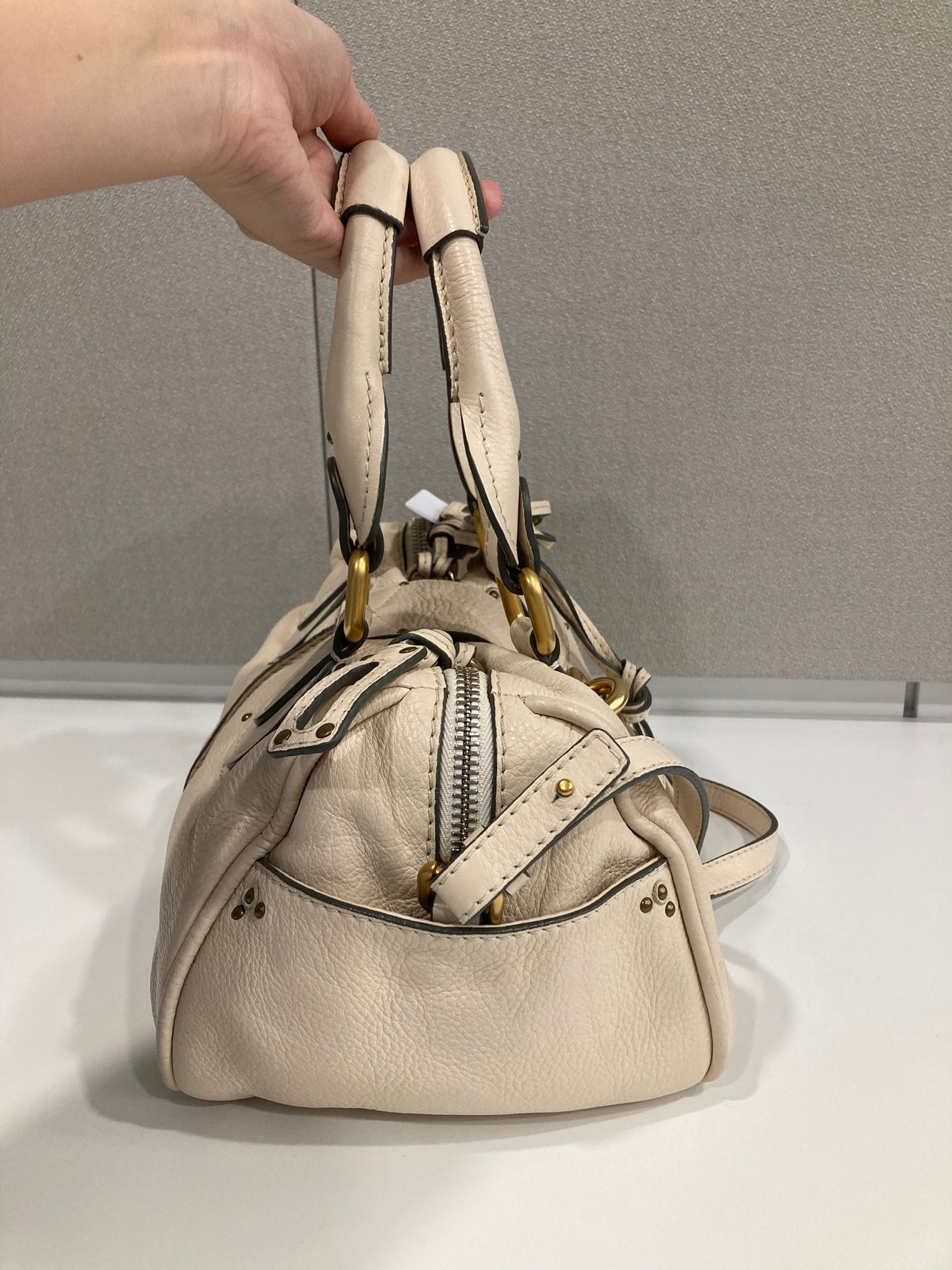 Chloé Paddington Small Piel Ivory Candado Icono y Bandolera