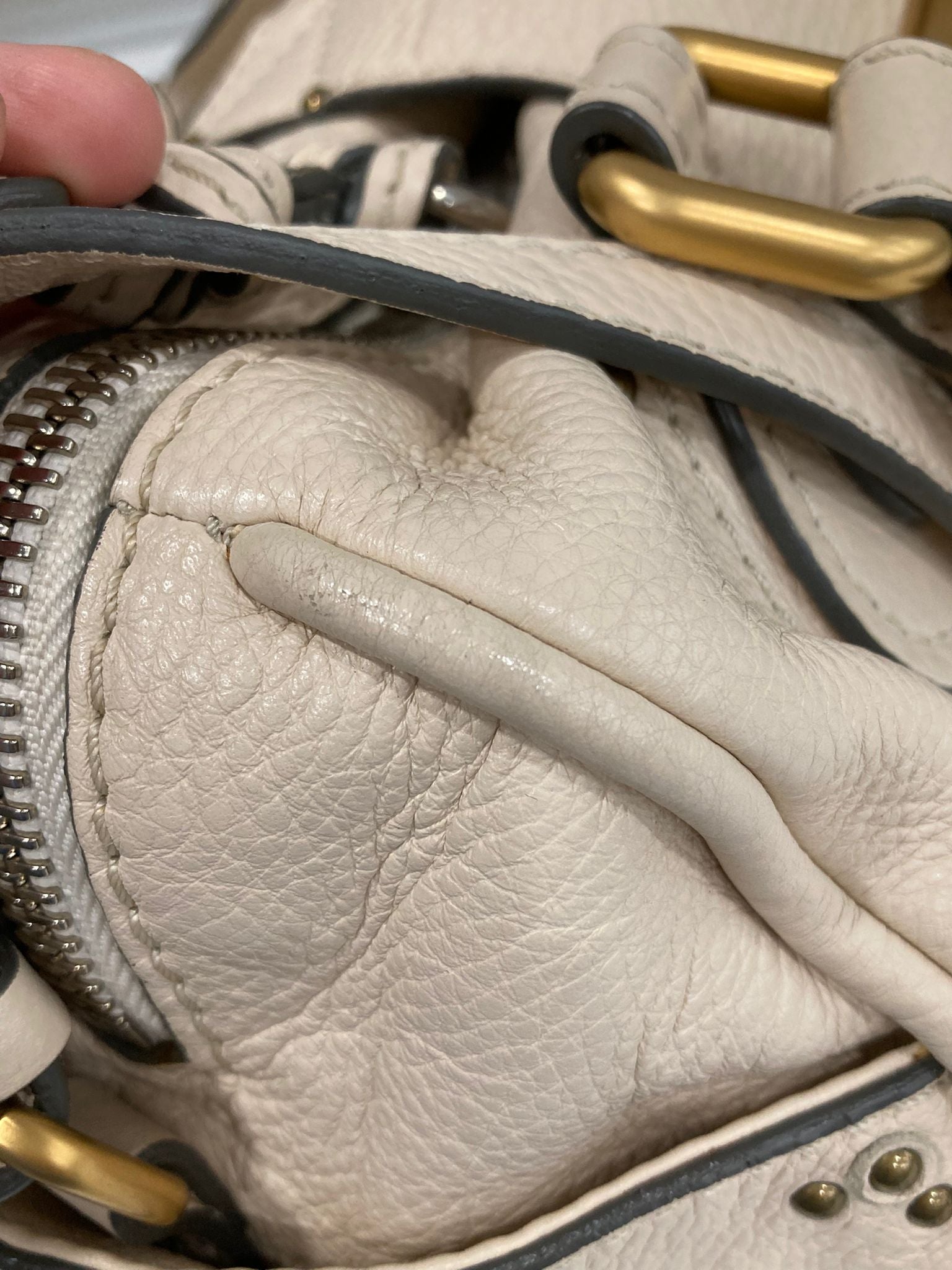 Chloé Paddington Small Piel Ivory Candado Icono y Bandolera