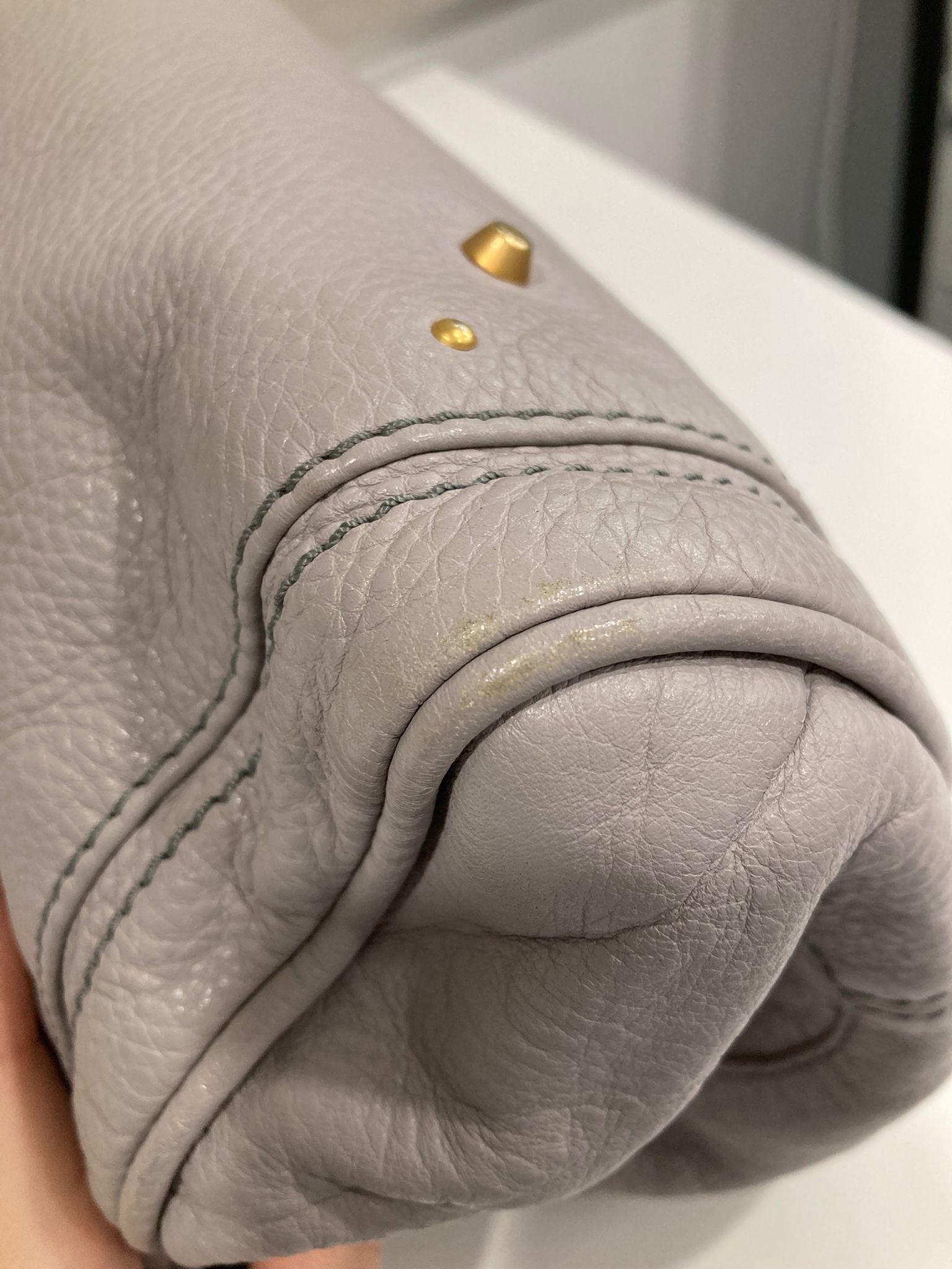 Chloé Paddington Medium Piel gris beige (greige) Candado Icono