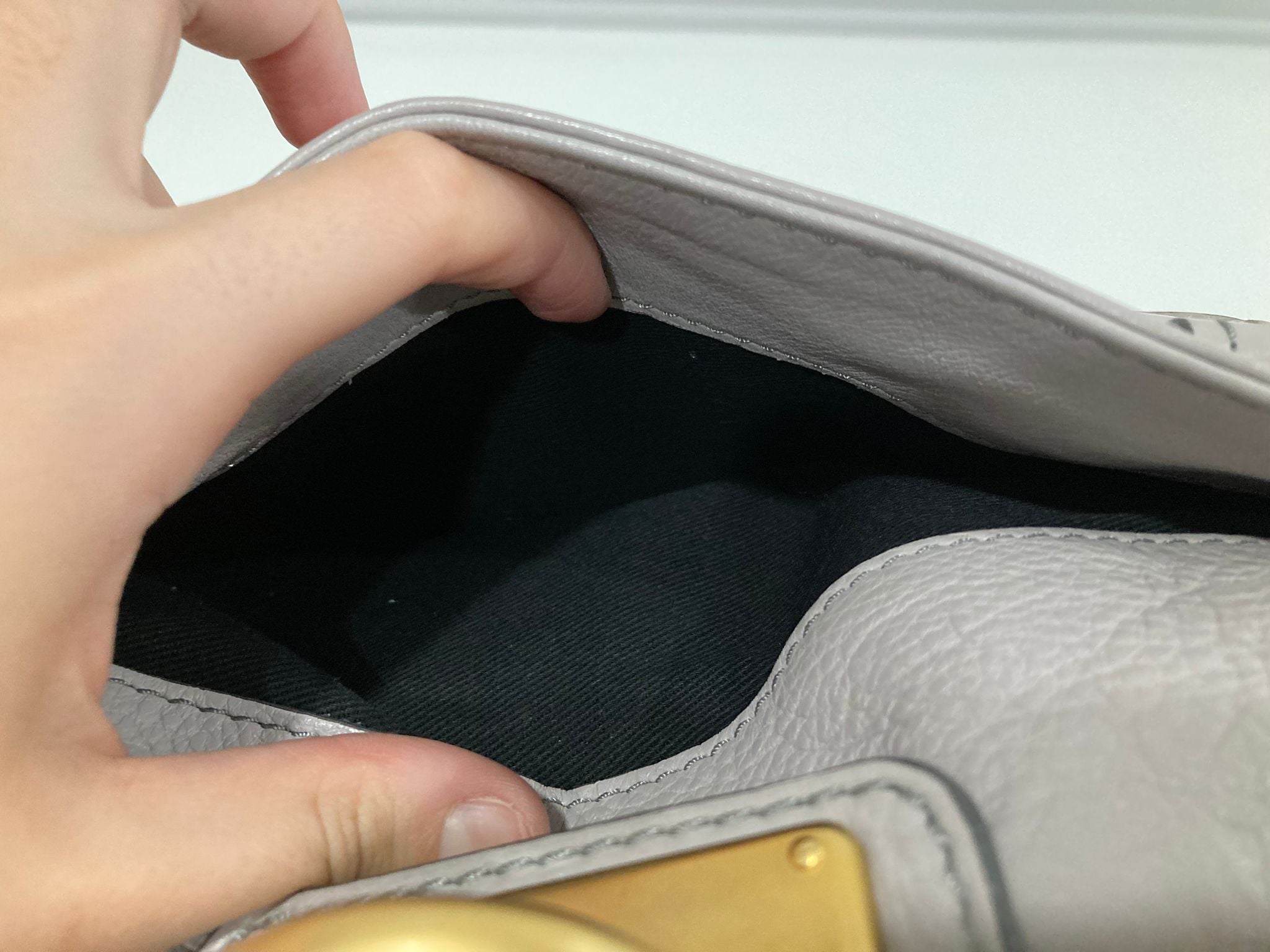 Chloé Paddington Medium Piel gris beige (greige) Candado Icono