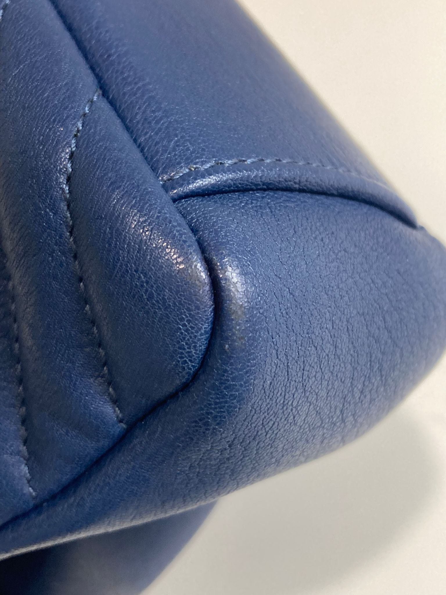 Saint Laurent College Small Azul navy Piel Top Handle