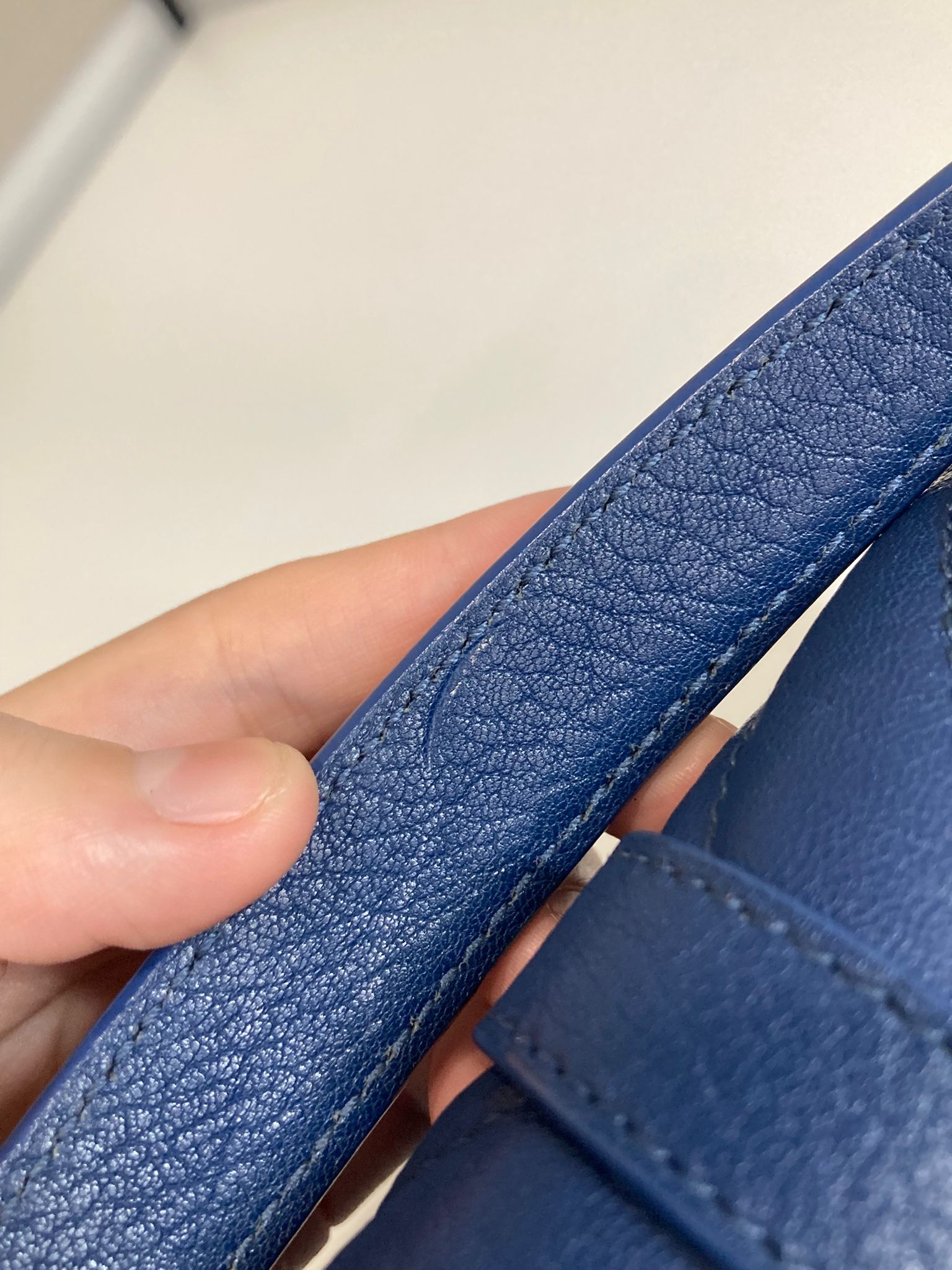 Saint Laurent College Small Azul navy Piel Top Handle