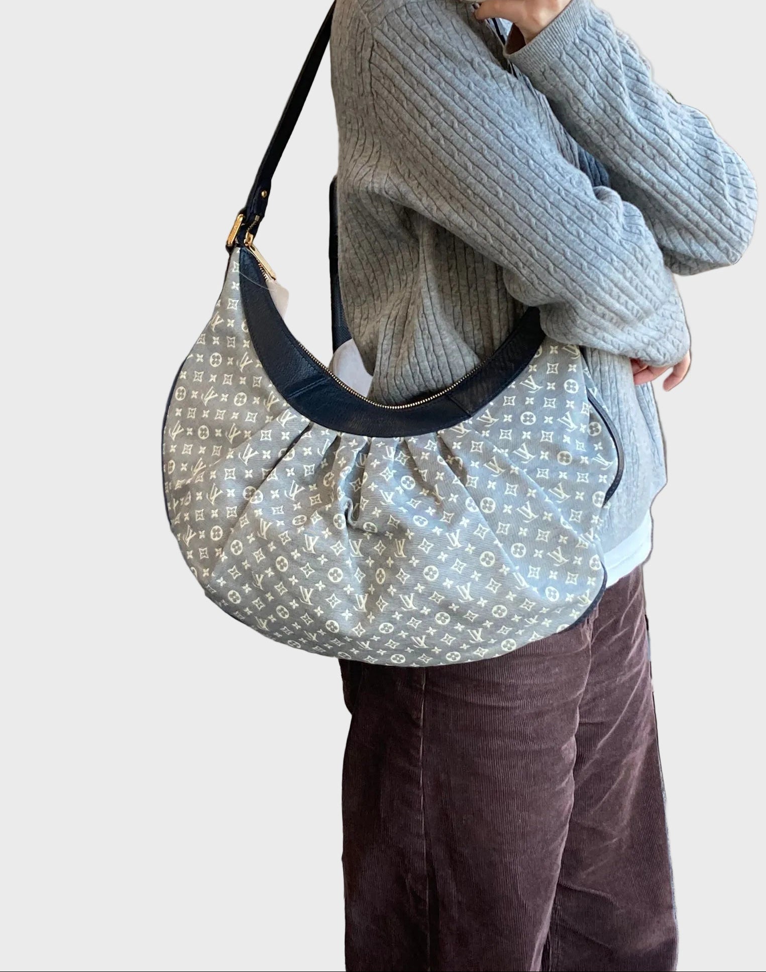 Louis Vuitton Idylle MM Azul Marino y Gris