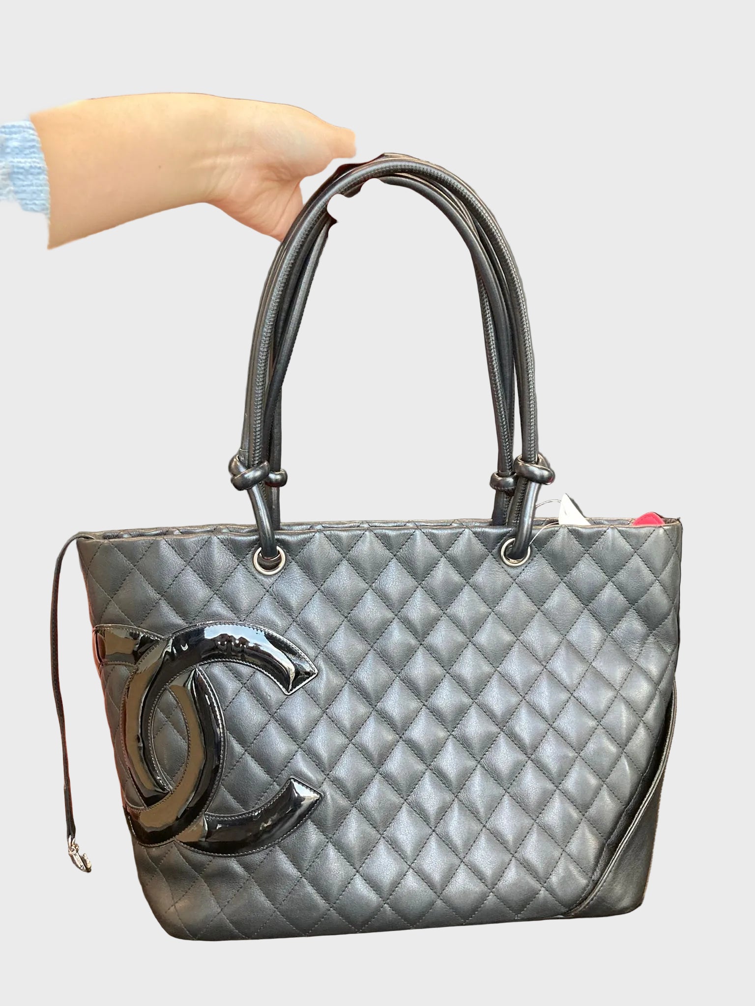 Chanel Cambon Ligne Tote Large Negro