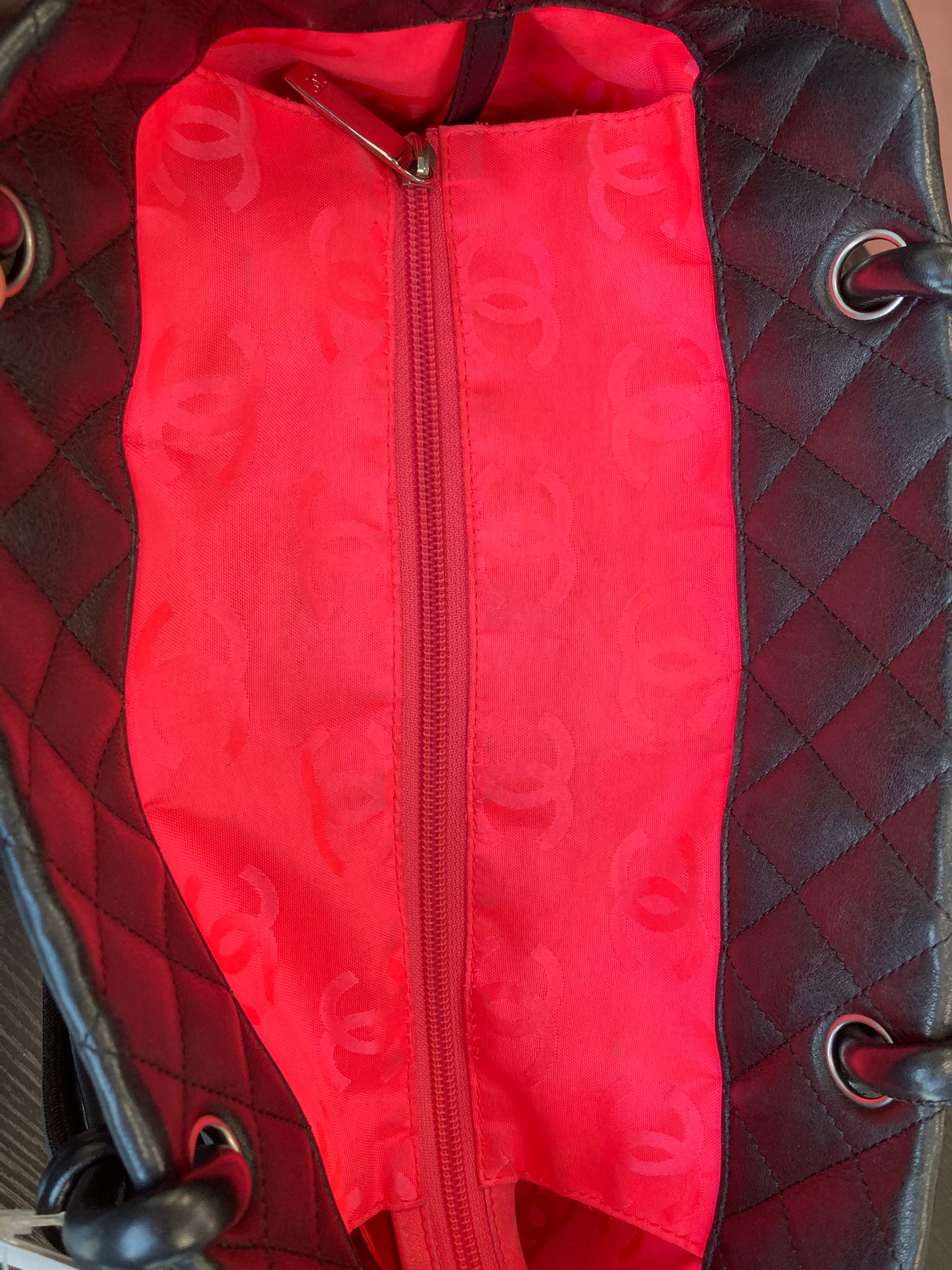 Chanel Cambon Ligne Tote Large Negro