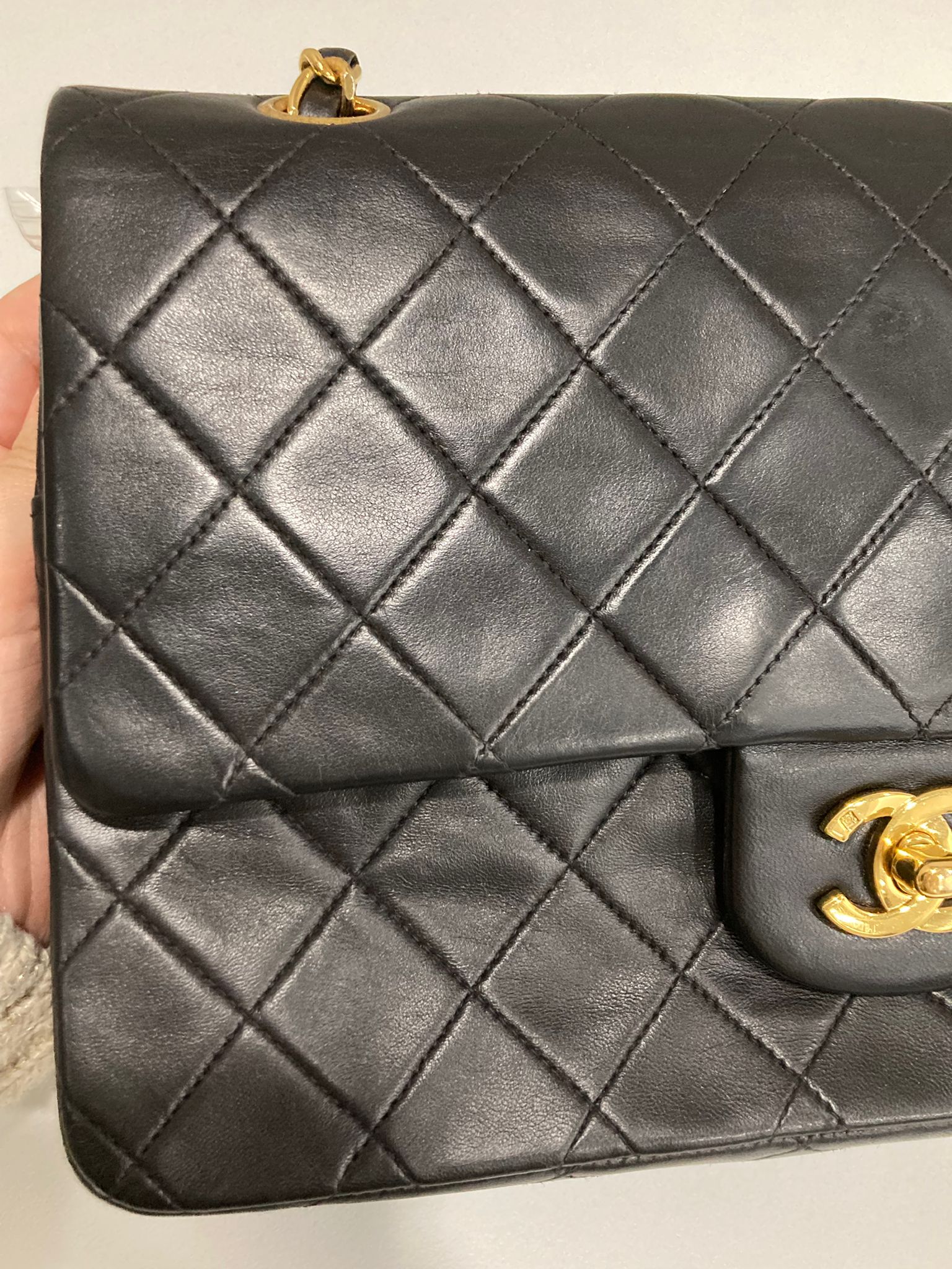 Chanel timeless 25 doble solapa negro