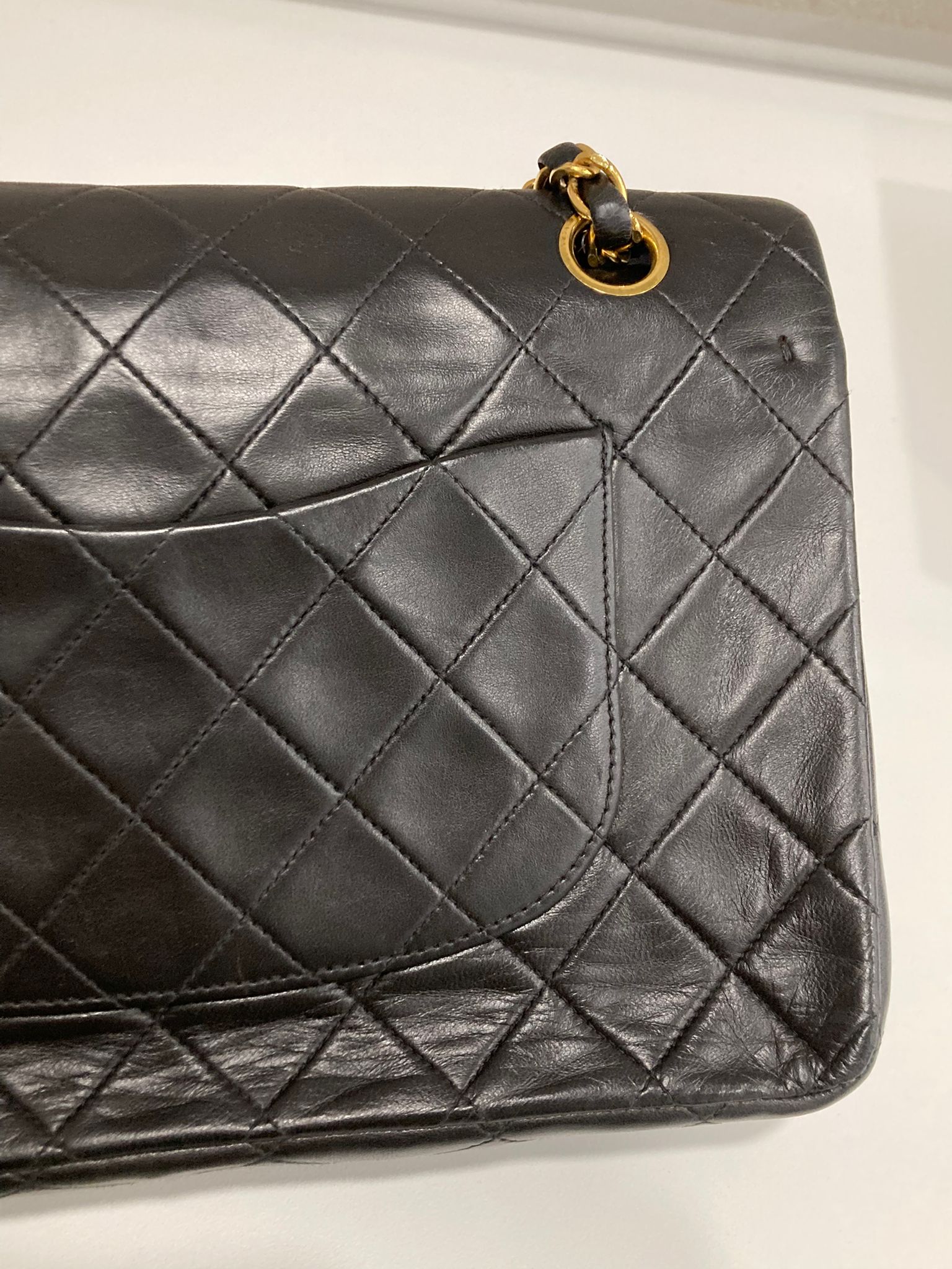 Chanel timeless 25 doble solapa negro