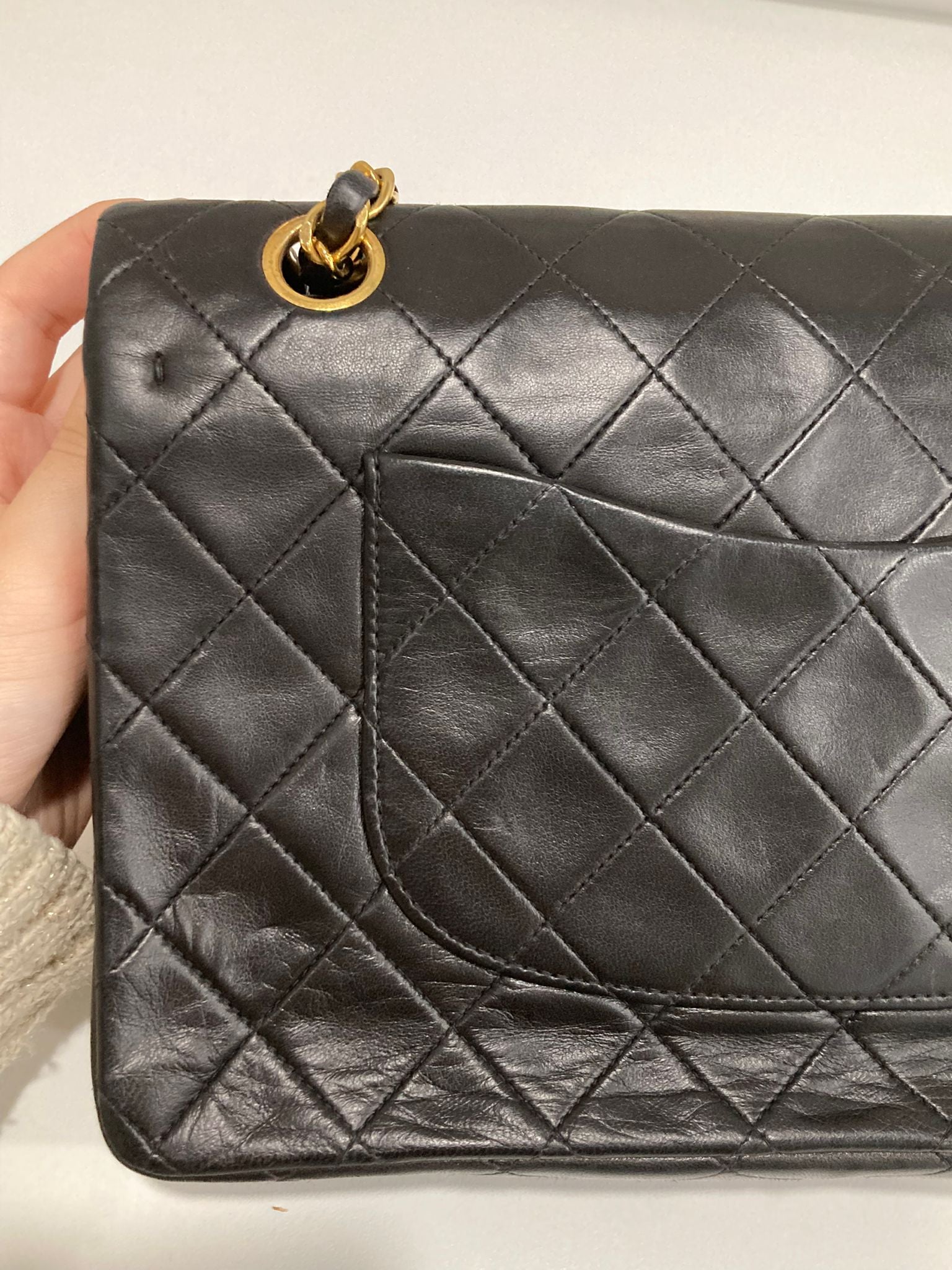 Chanel timeless 25 doble solapa negro