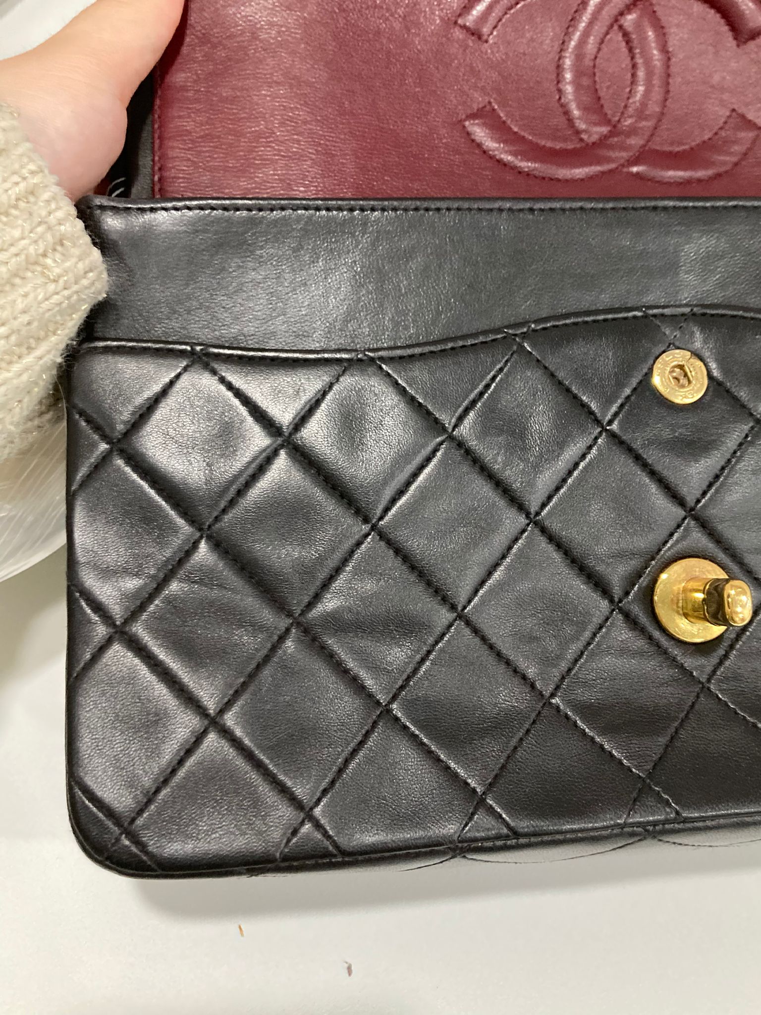 Chanel timeless 25 doble solapa negro