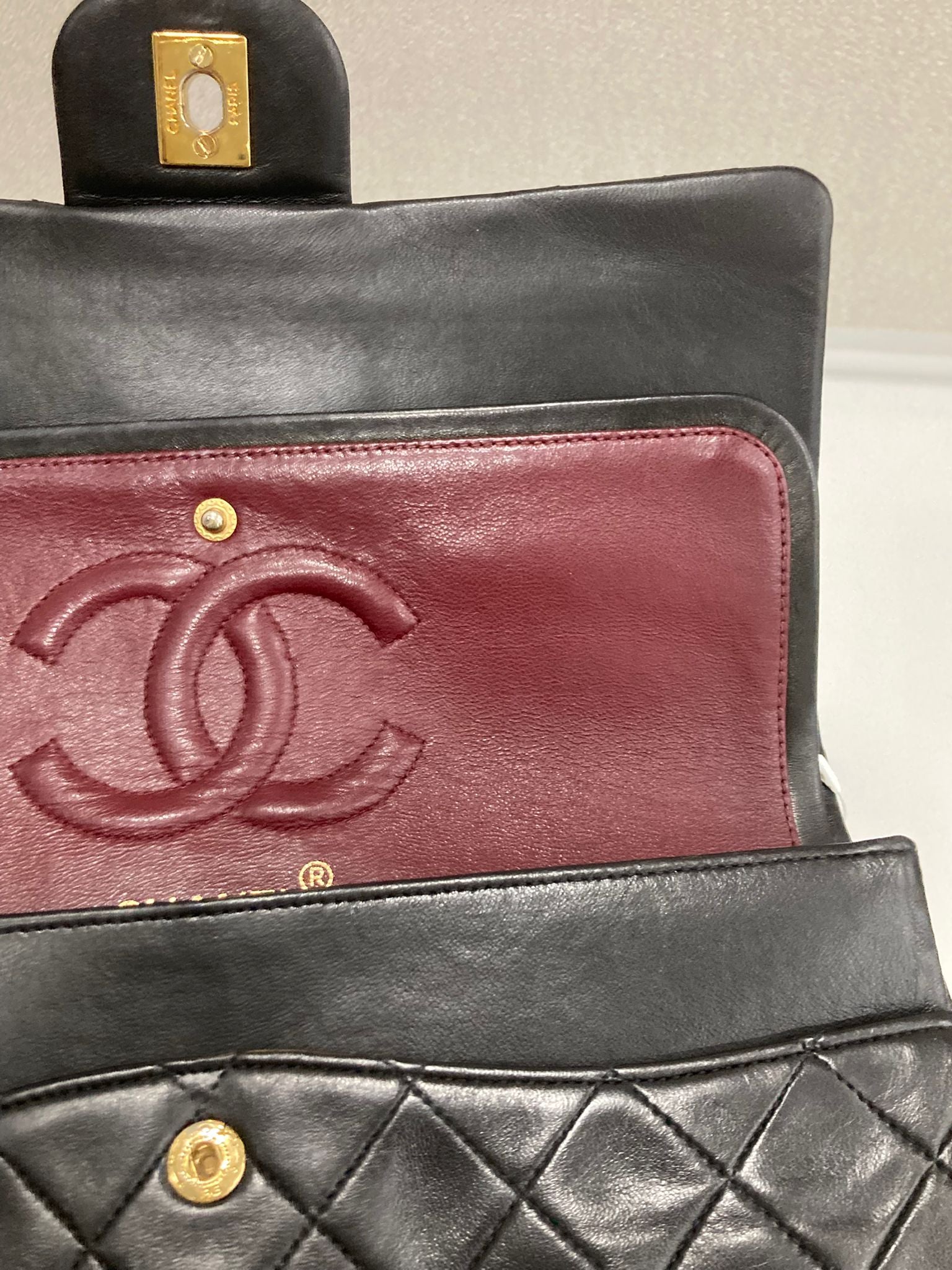 Chanel timeless 25 doble solapa negro