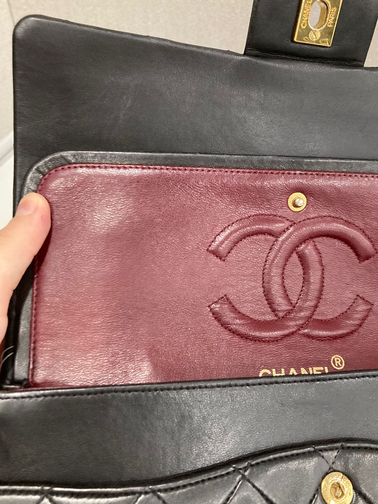 Chanel timeless 25 doble solapa negro