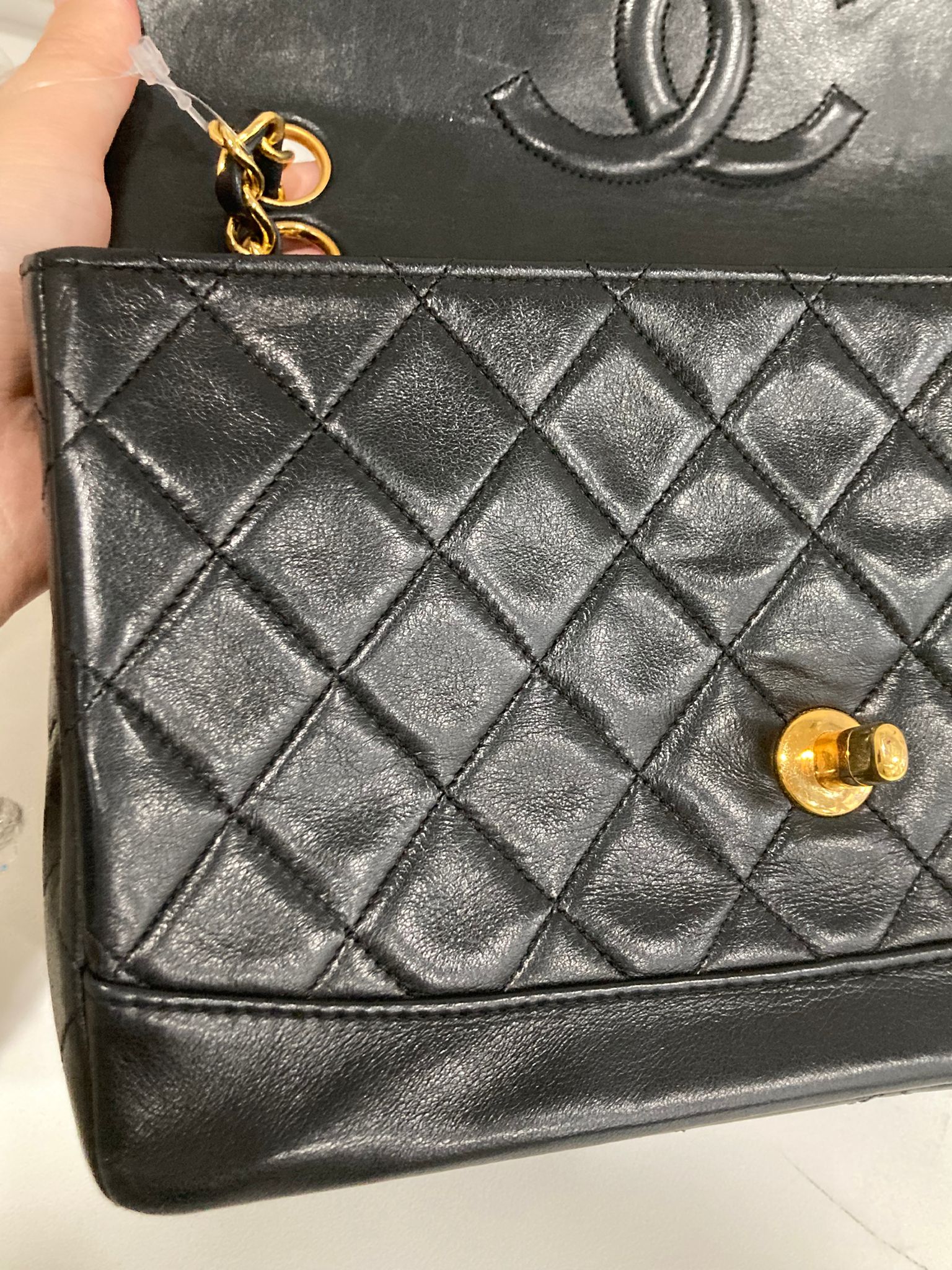 Chanel timeless 24 con cartera piel de cordero (lambskin) negra