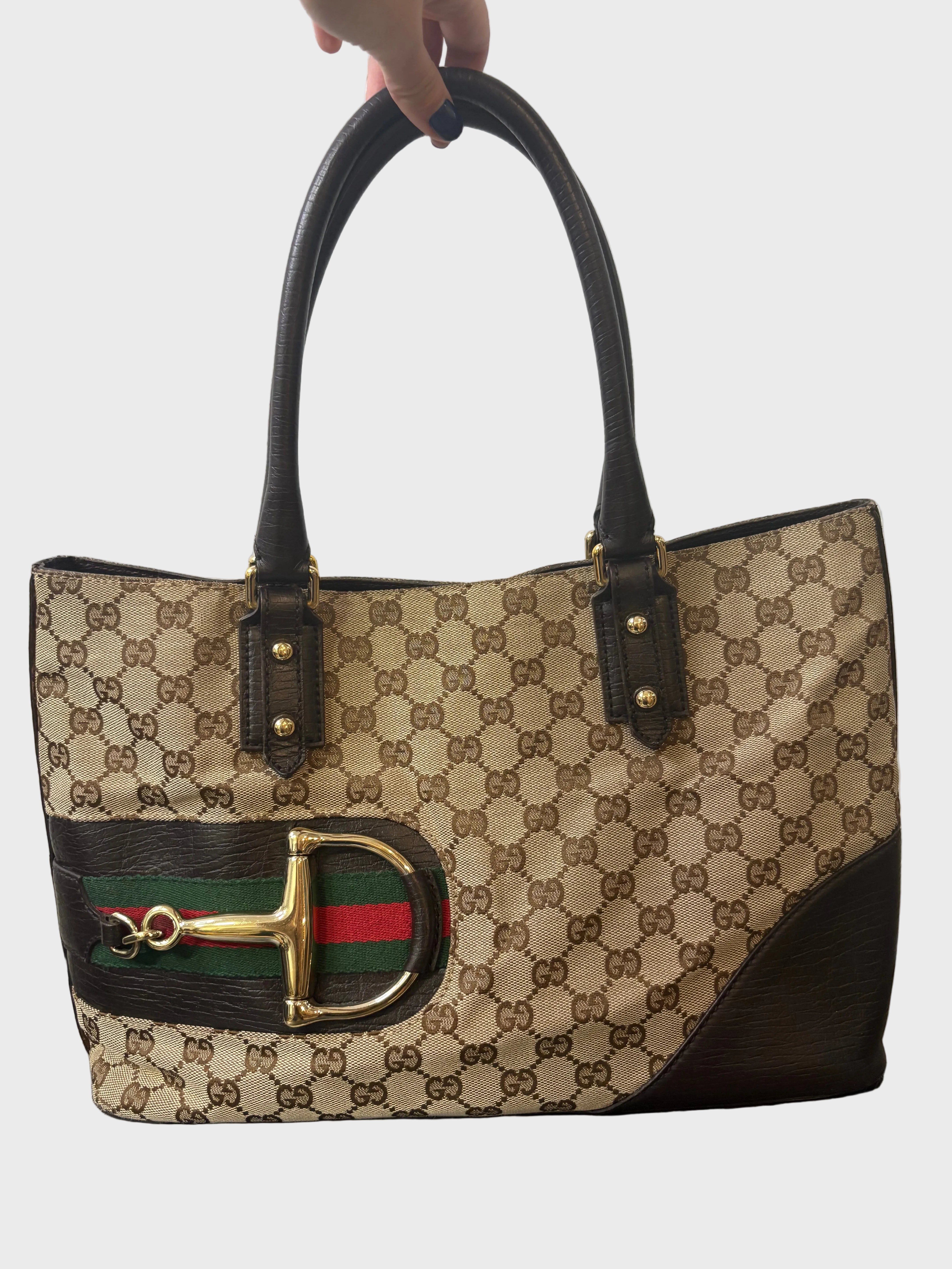 Gucci horsebit tote bag go canvas