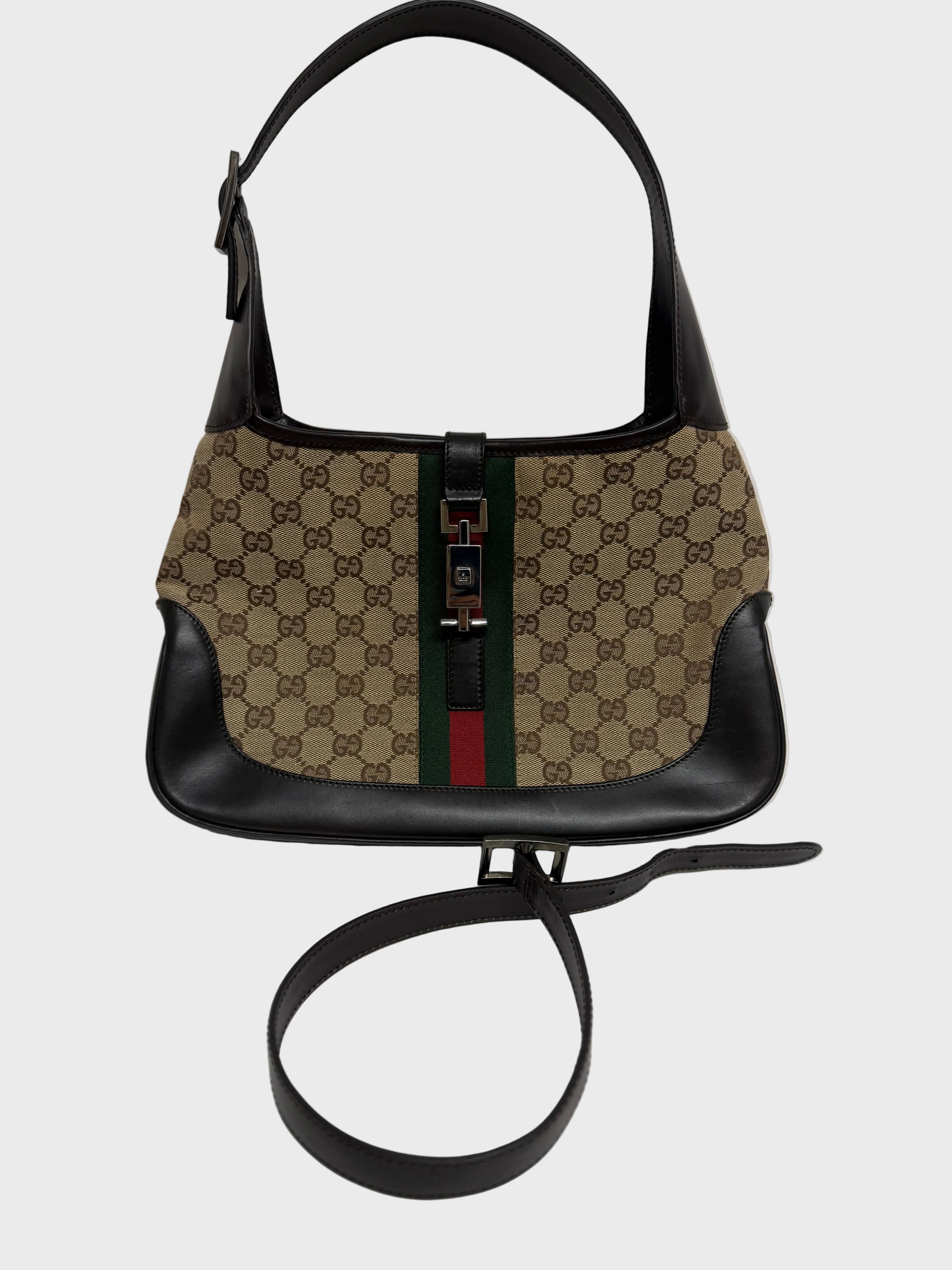 Gucci Jackie GG Canvas Web pequeña con bandolera