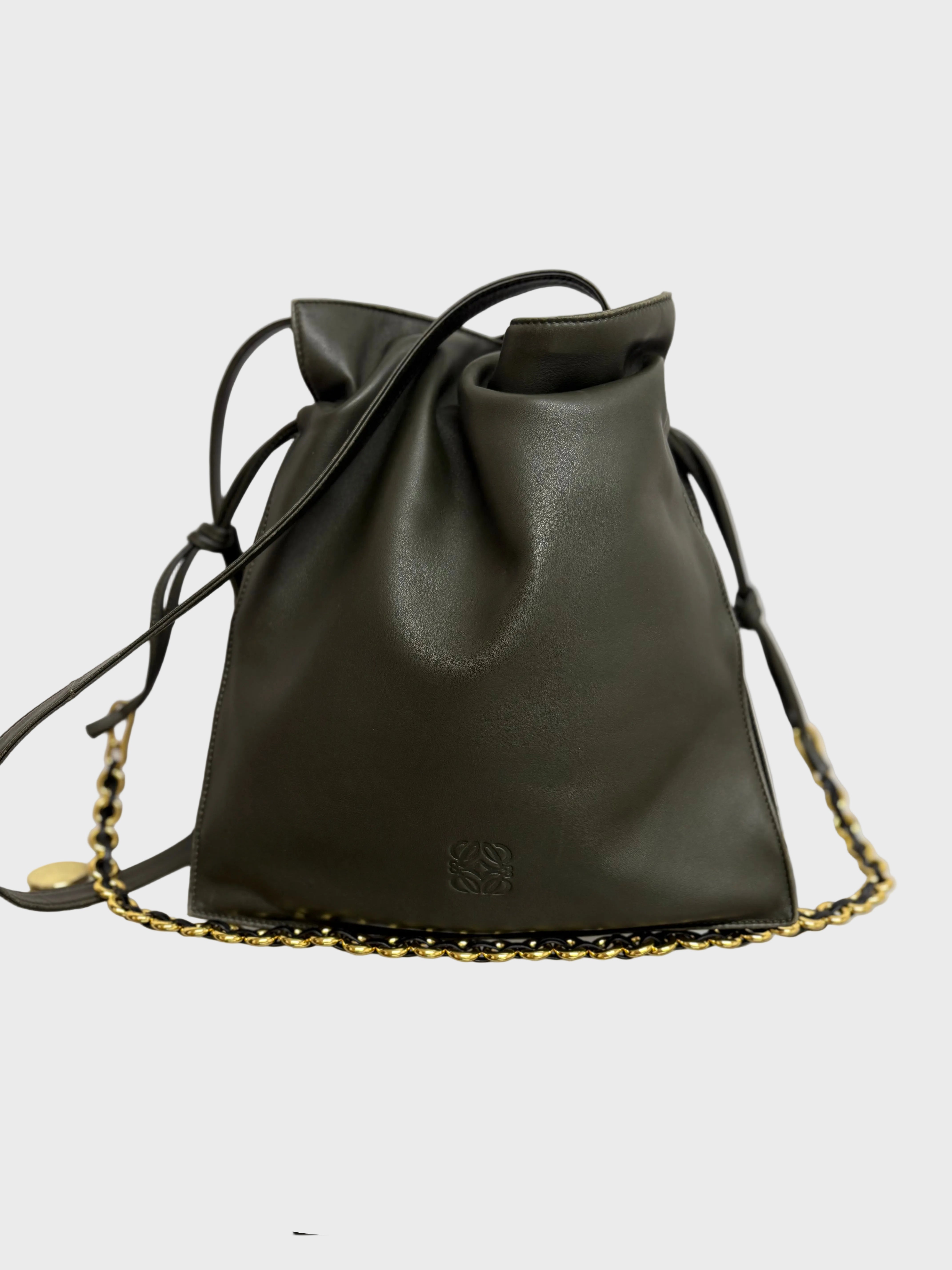 Loewe Flamenco Mediano Vintage Verde Oliva