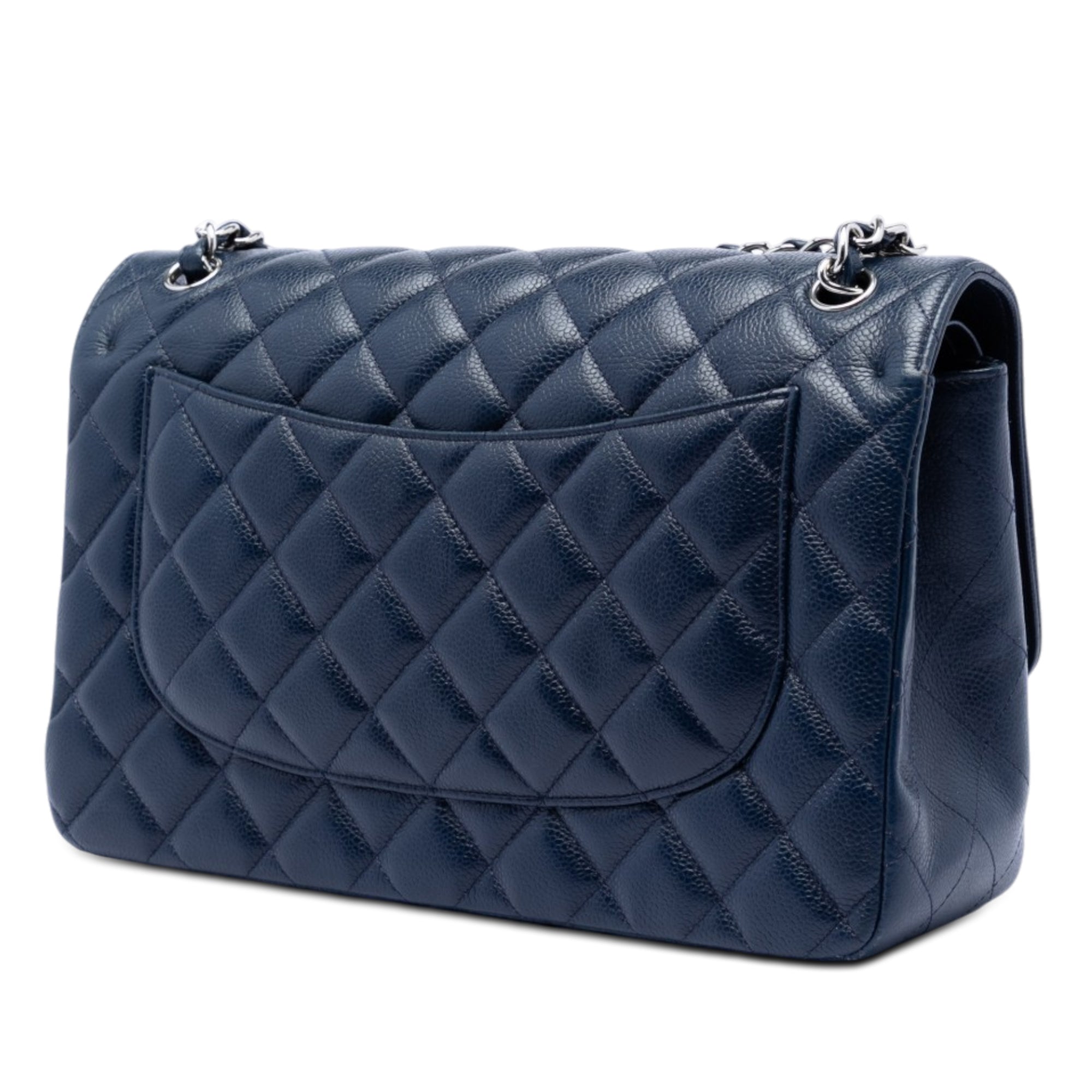 Chanel Jumbo Classic Double Flap Caviar Navy Blue