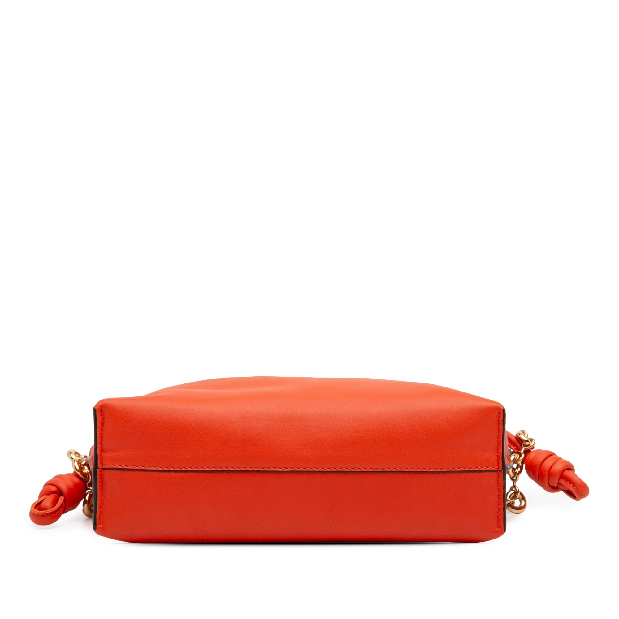 Loewe Mini Flamenco Knot Clutch Chain Nappa Orange